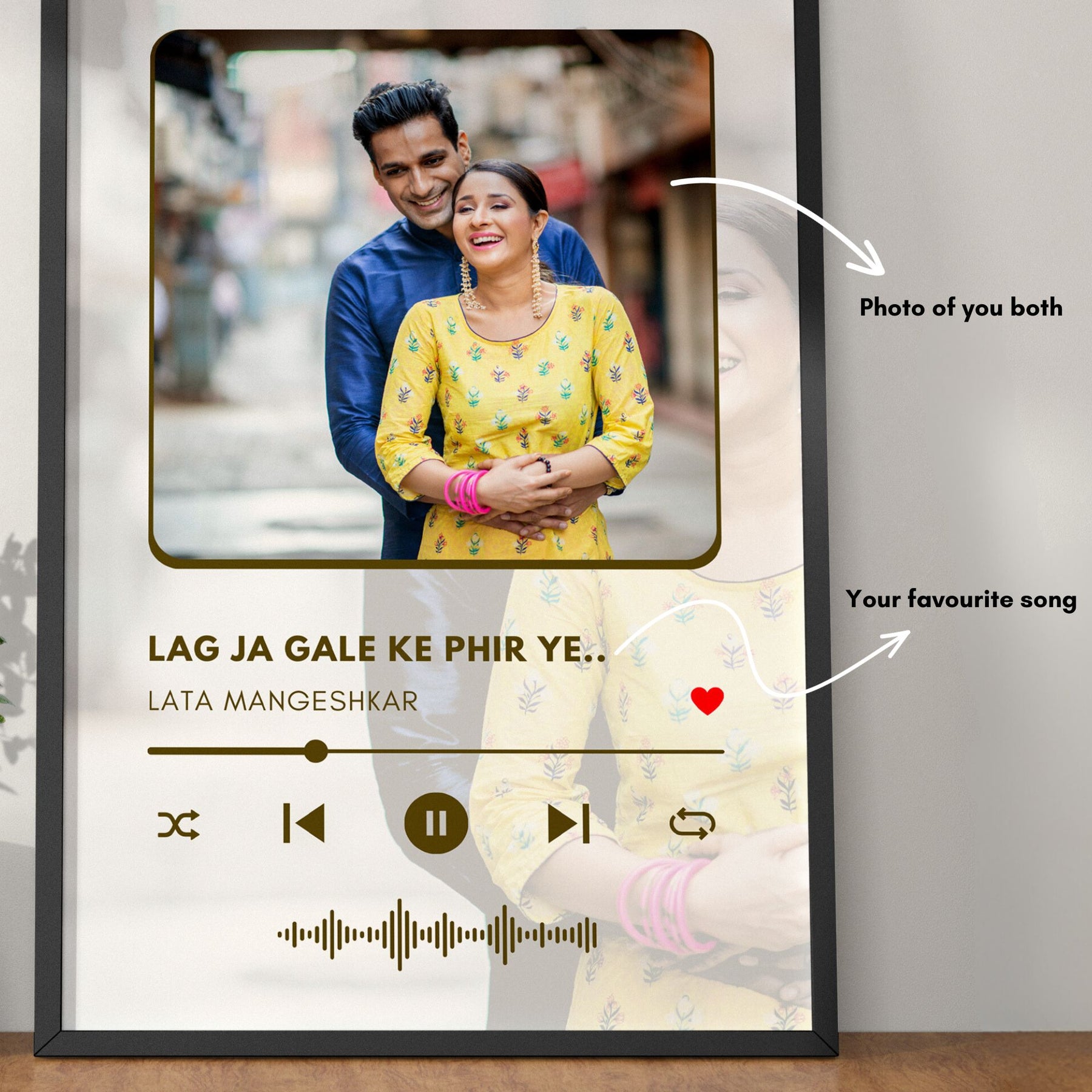 Personalised Special Song Photo Poster Frame