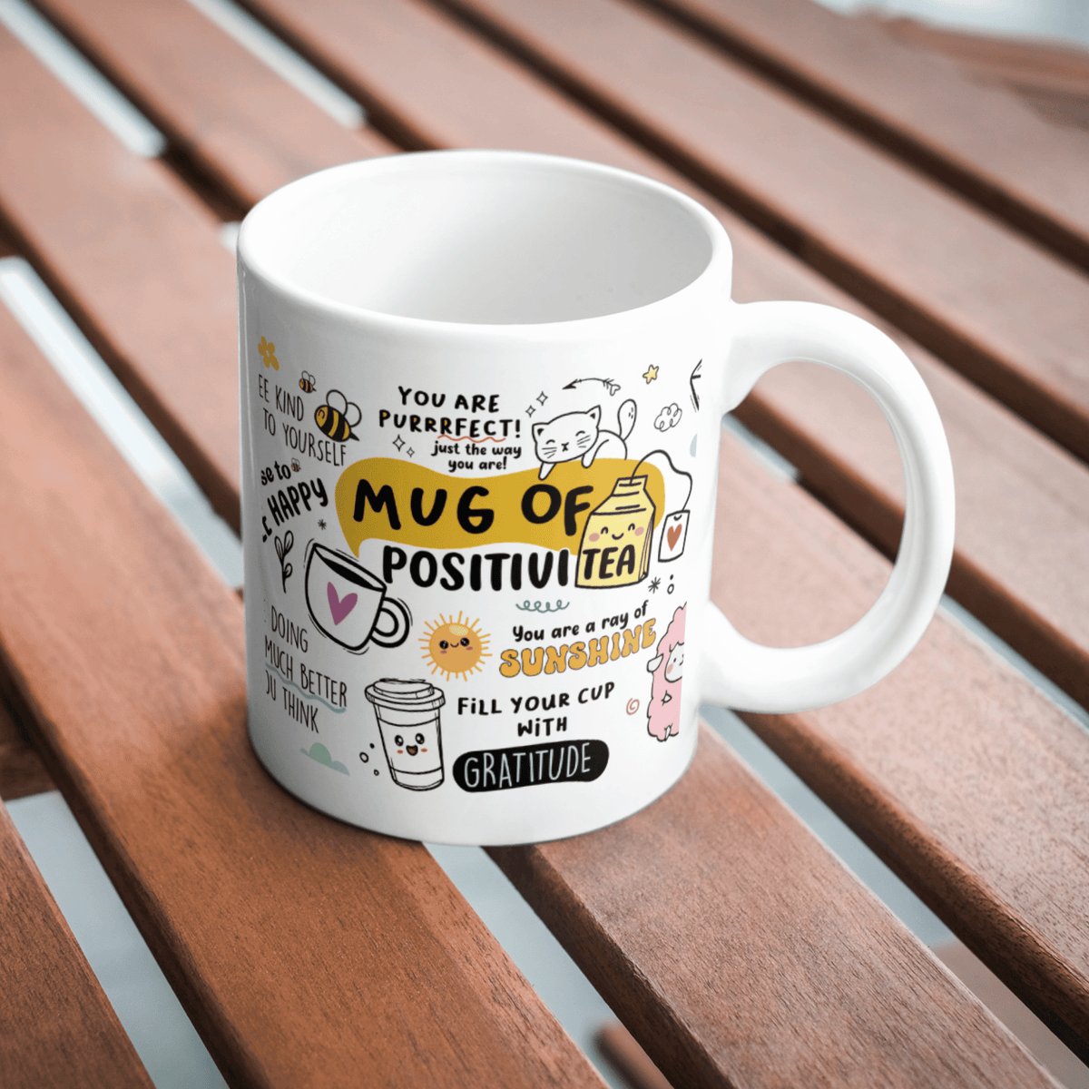 Daily Affirmation & Motivation Mug Ceramic White Coffee Mug