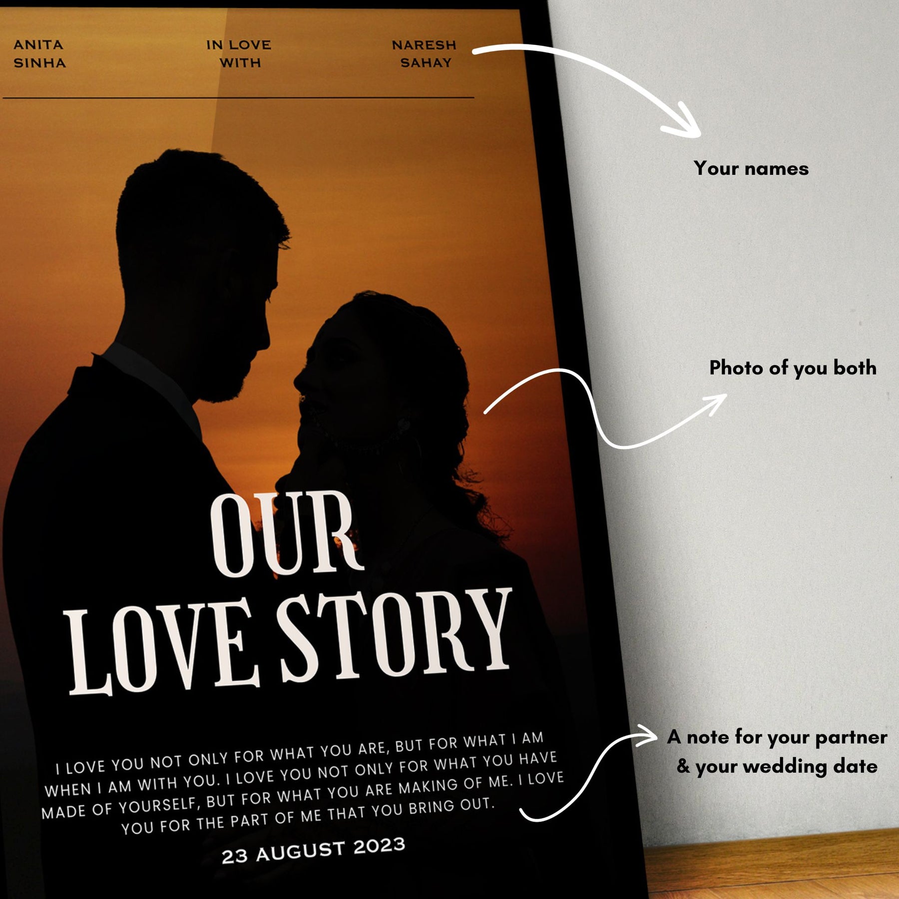 Personalized Special Movie Poster Photo Frame