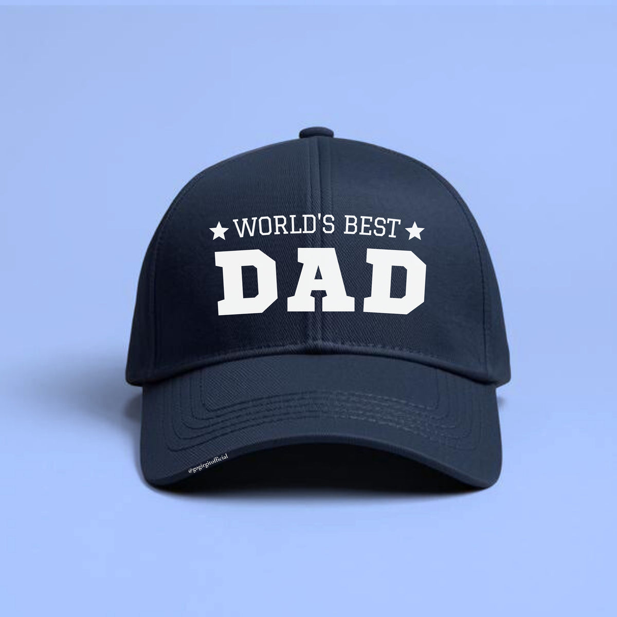 World's Best Dad navy blue cotton baseball cap Father's Day gift — Gogirgit