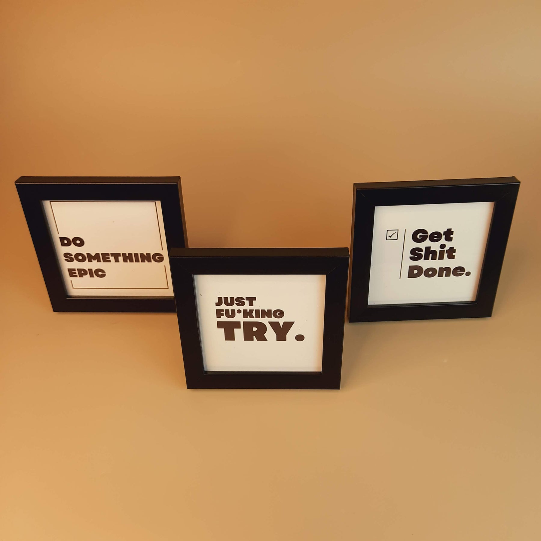 Motivational and Inspirational Pack Of 3 Frame Set