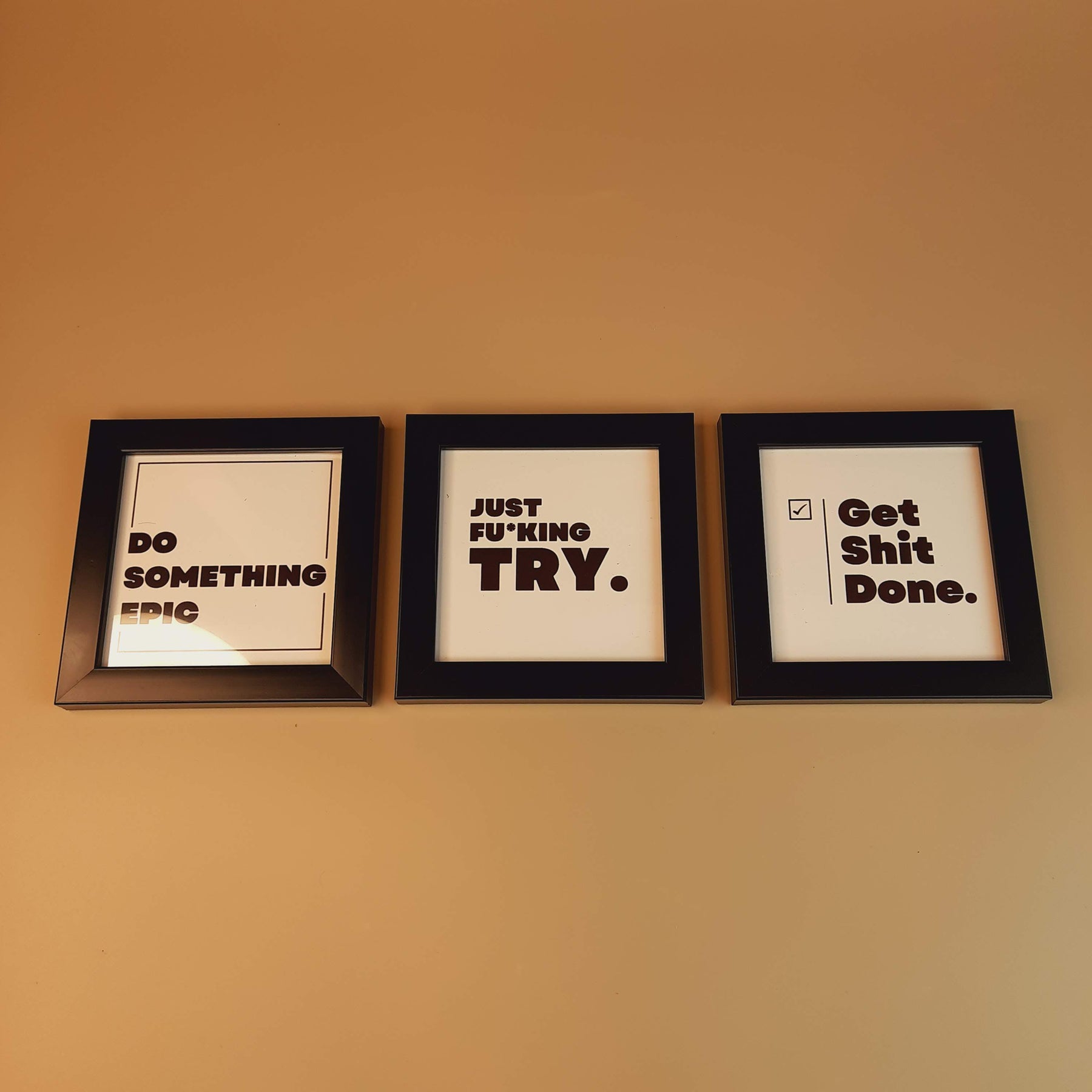 Motivational and Inspirational Pack Of 3 Frame Set