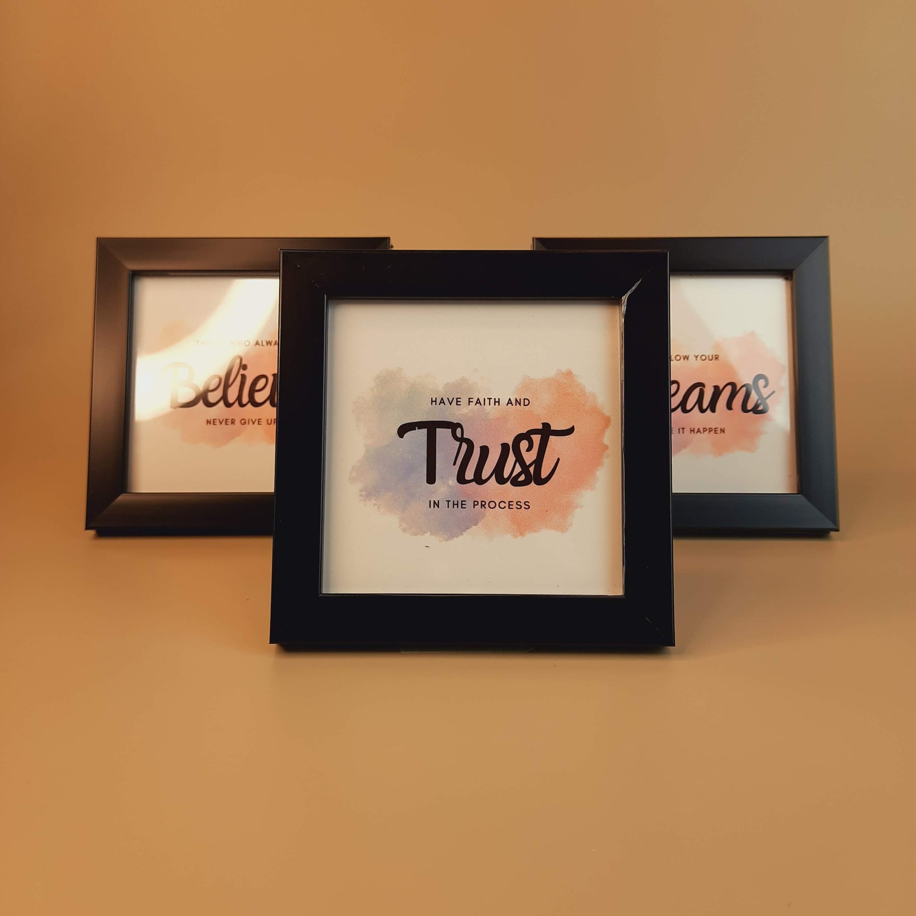 Motivational and Inspirational Pack Of 3 Frame Set