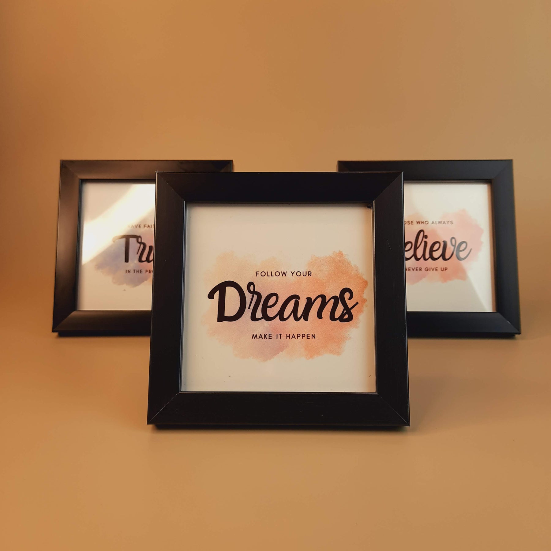 Motivational and Inspirational Pack Of 3 Frame Set