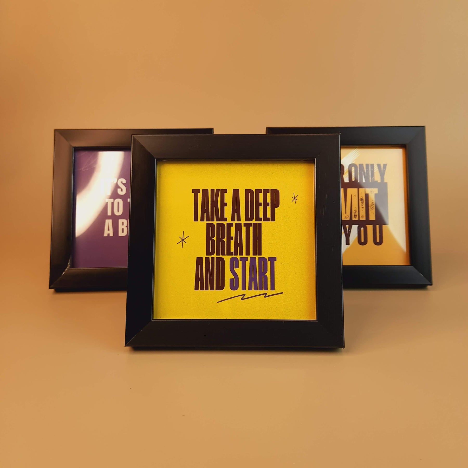 Motivational and Inspirational Pack Of 3 Frame Set