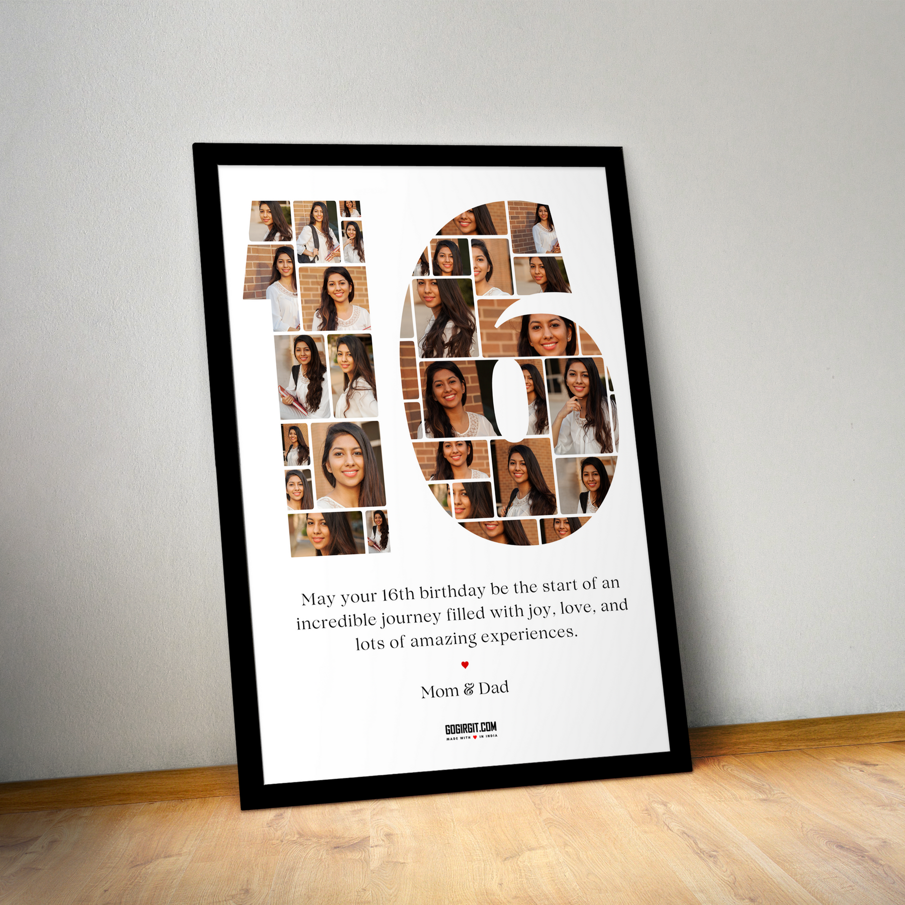 Number Photo Collage Poster Frame