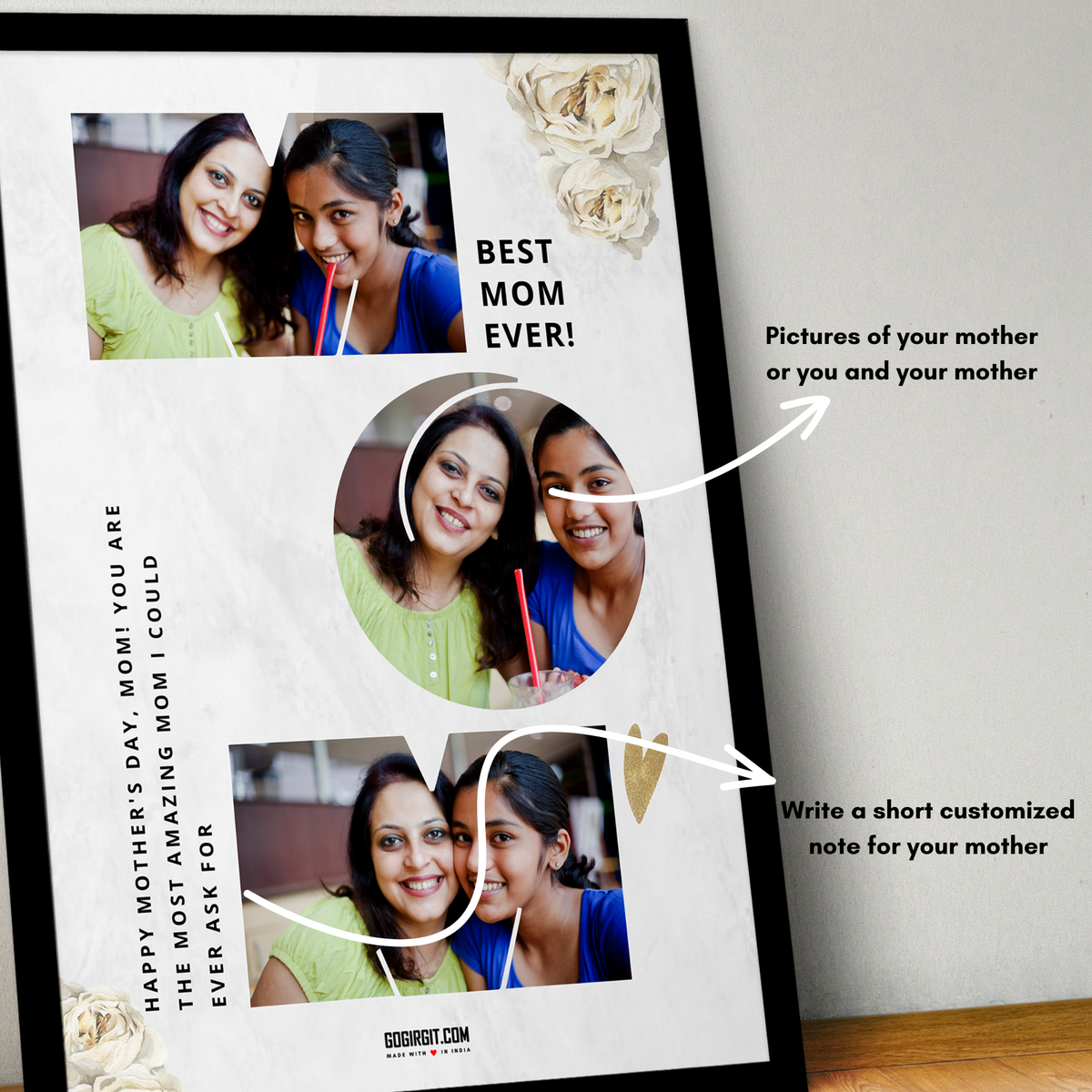 BEST MOM Personalized Photo Frame | Custom Gift