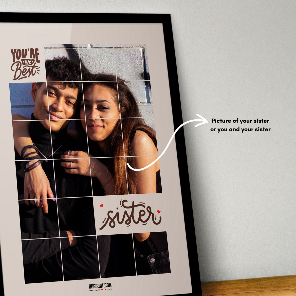 Best-Sister-Personalized-Photo-Collage-Frame-Description