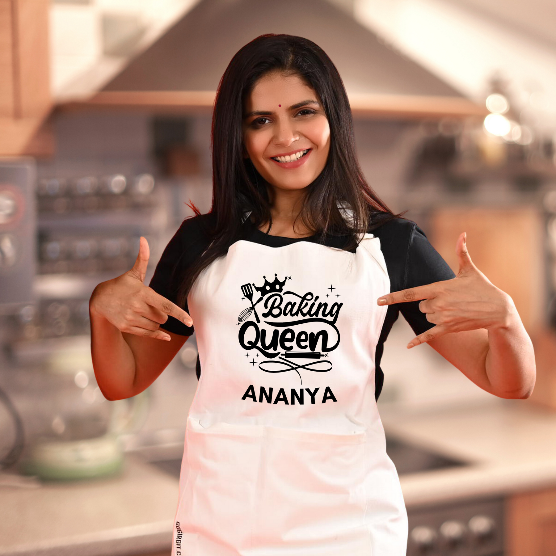Baking-Queen-Personalised-Cotton-Apron- Design-Gogirgit