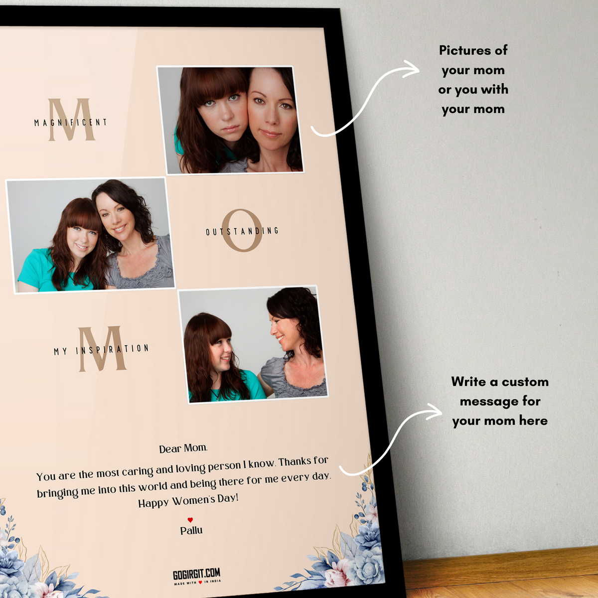 "Magnificent Mom Personalized Photo Frame | Customizable Gift"