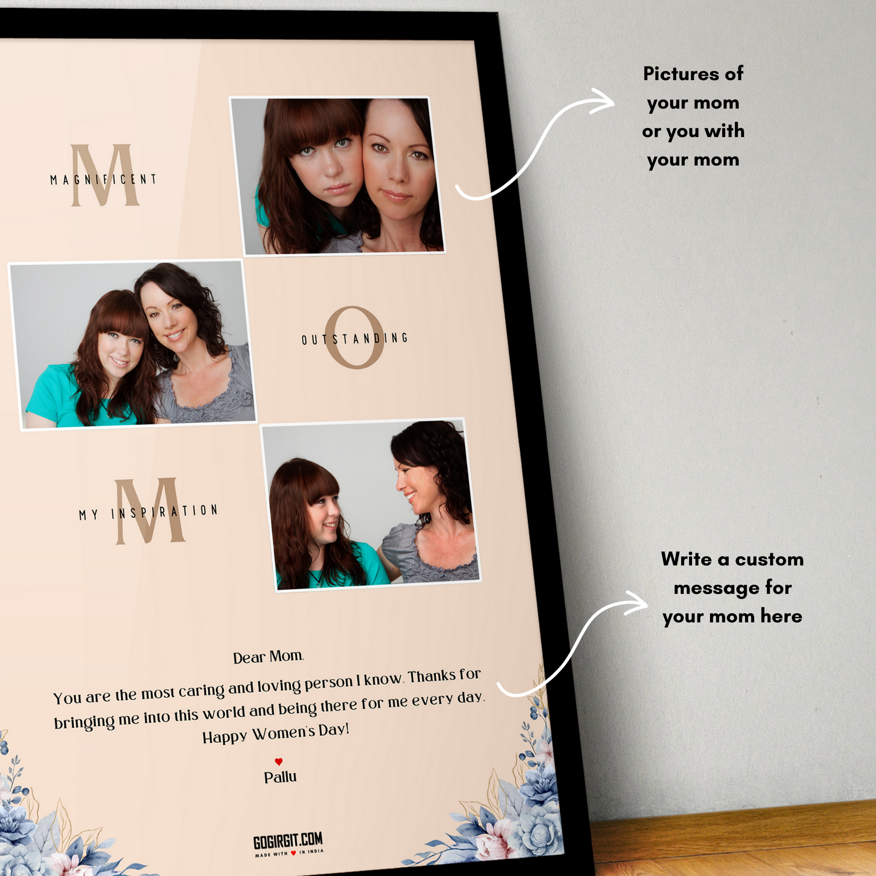 "Magnificent Mom Personalized Photo Frame | Customizable Gift"