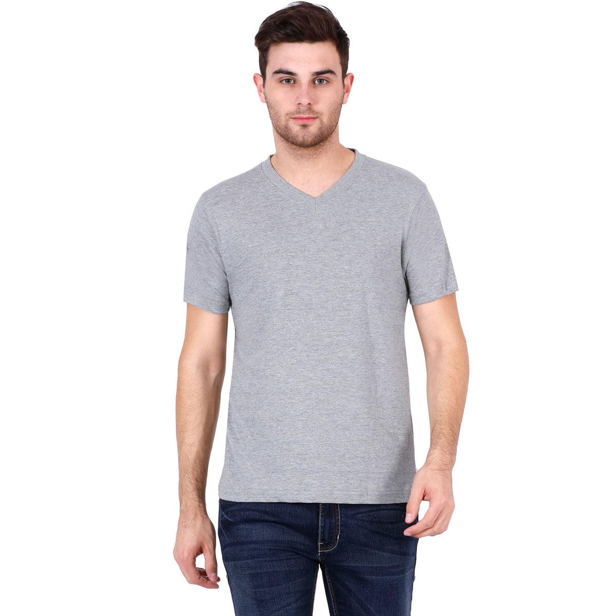 Unisex V neck Half Sleeve T-Shirt