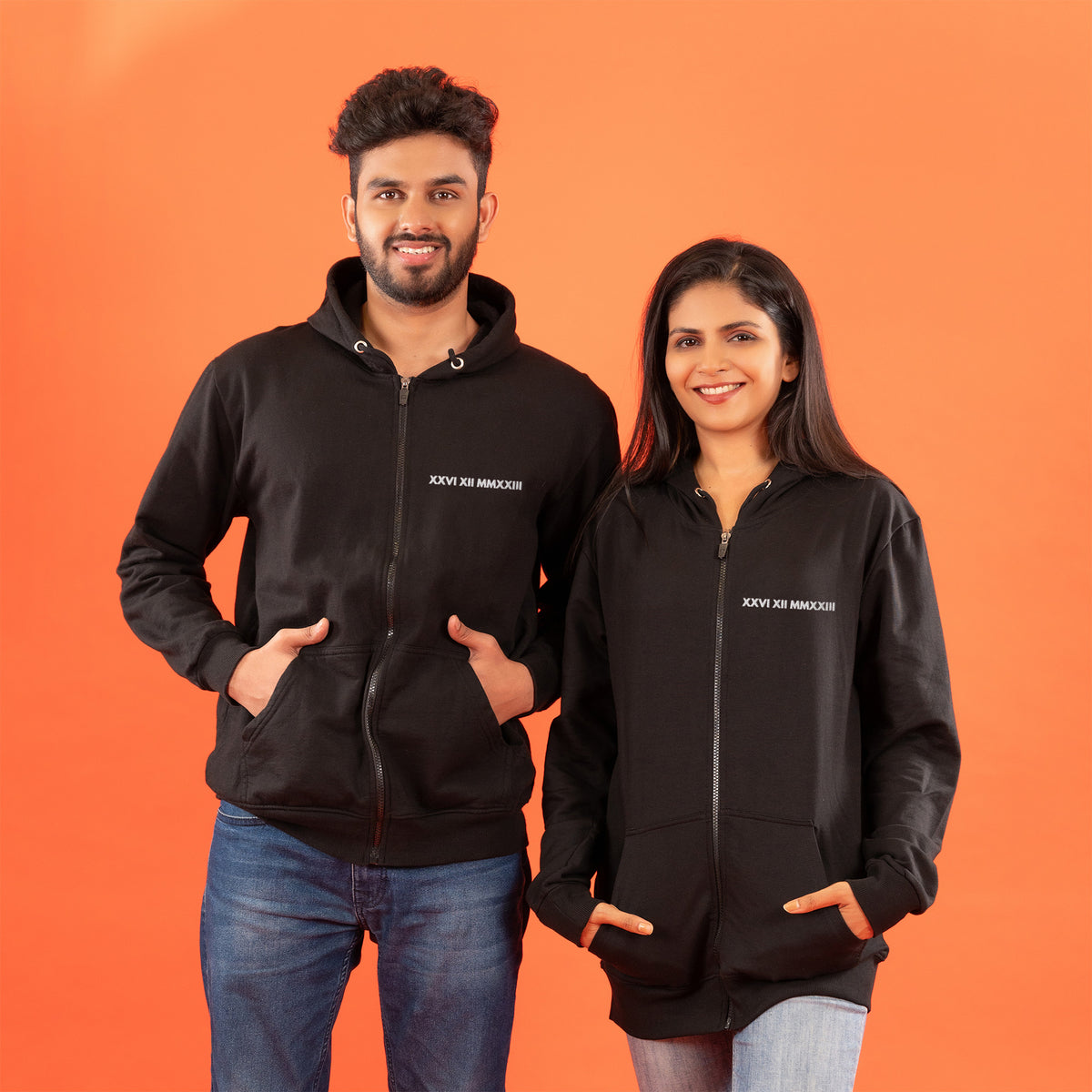 Full-Zip-Black-Personalised-Unisex-Hoodies-With-Wedding-Date-Embroidery-Gogirgit