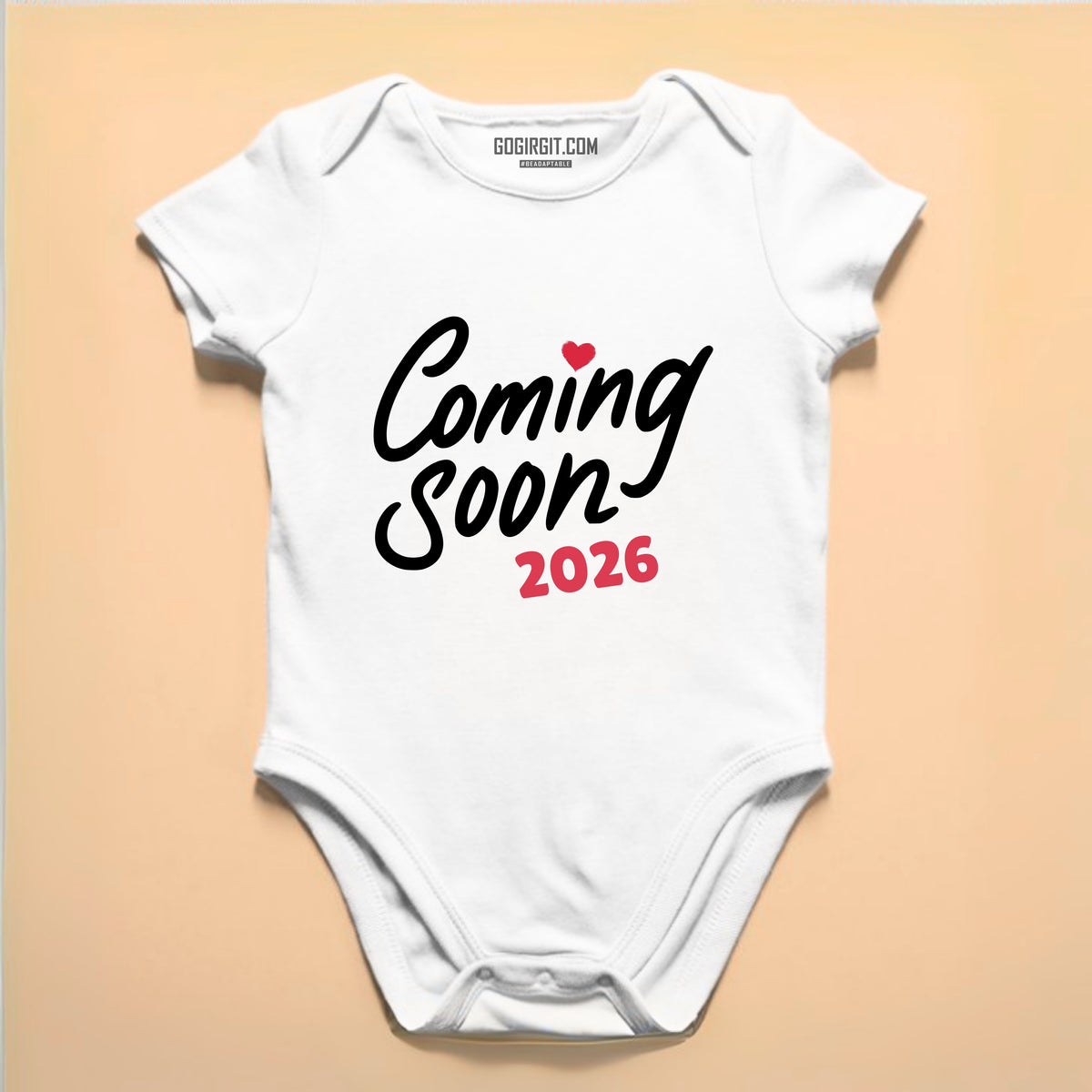 Coming Soon 2026 personalised baby romper bodysuit pregnancy announcement prop — Gogirgit