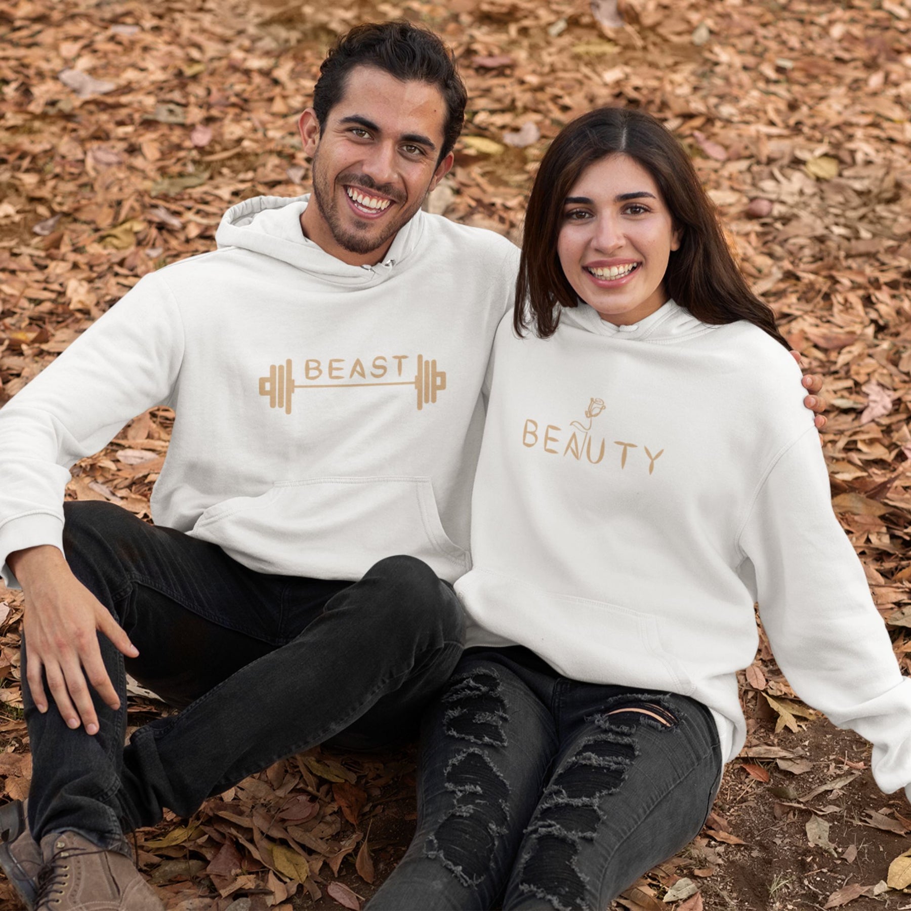 Beauty And Beast Couple Hoodies