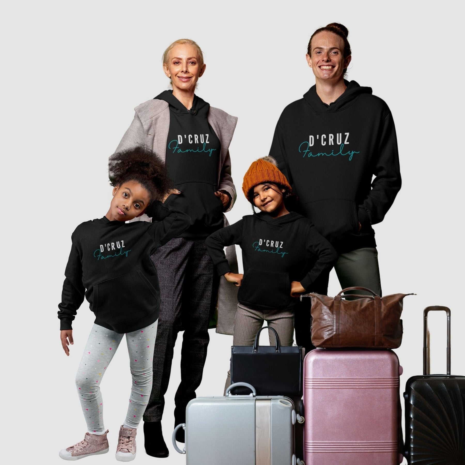Last Name Personalised Family Hoodies Combo