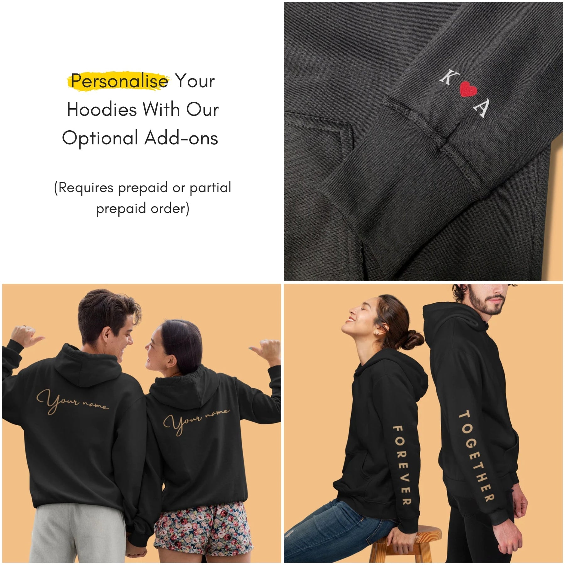 King And Queen Couple Hoodies