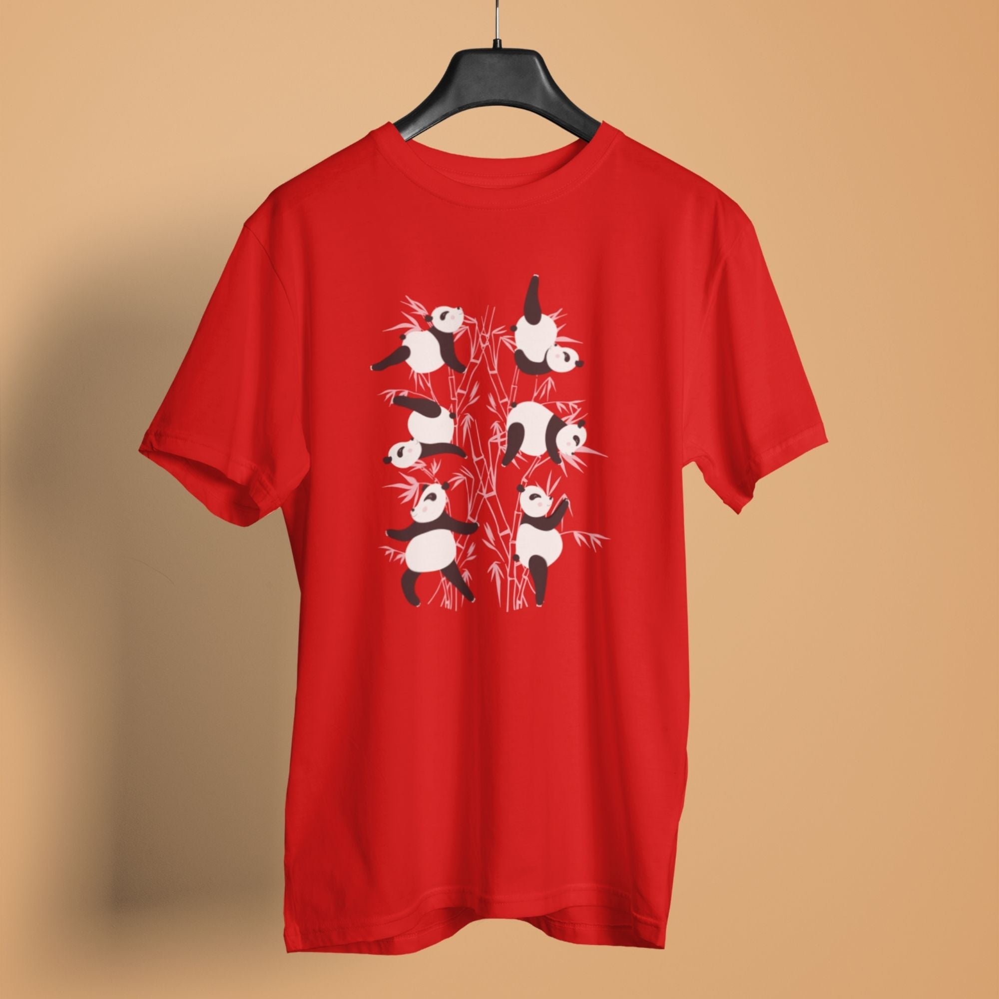 T-shirt Femme Méditation Zen Panda - Col En V, Message De Paix, Coupe Classique Légère - 12