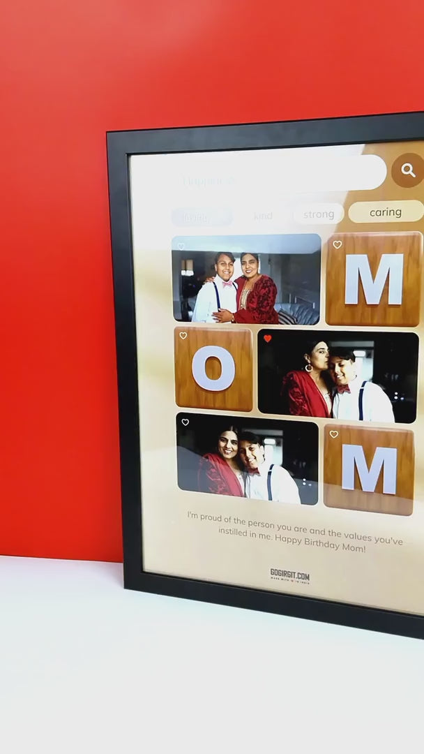 Happiness MOM Personalized Photo Collage Frame For Mother Day, Special Day