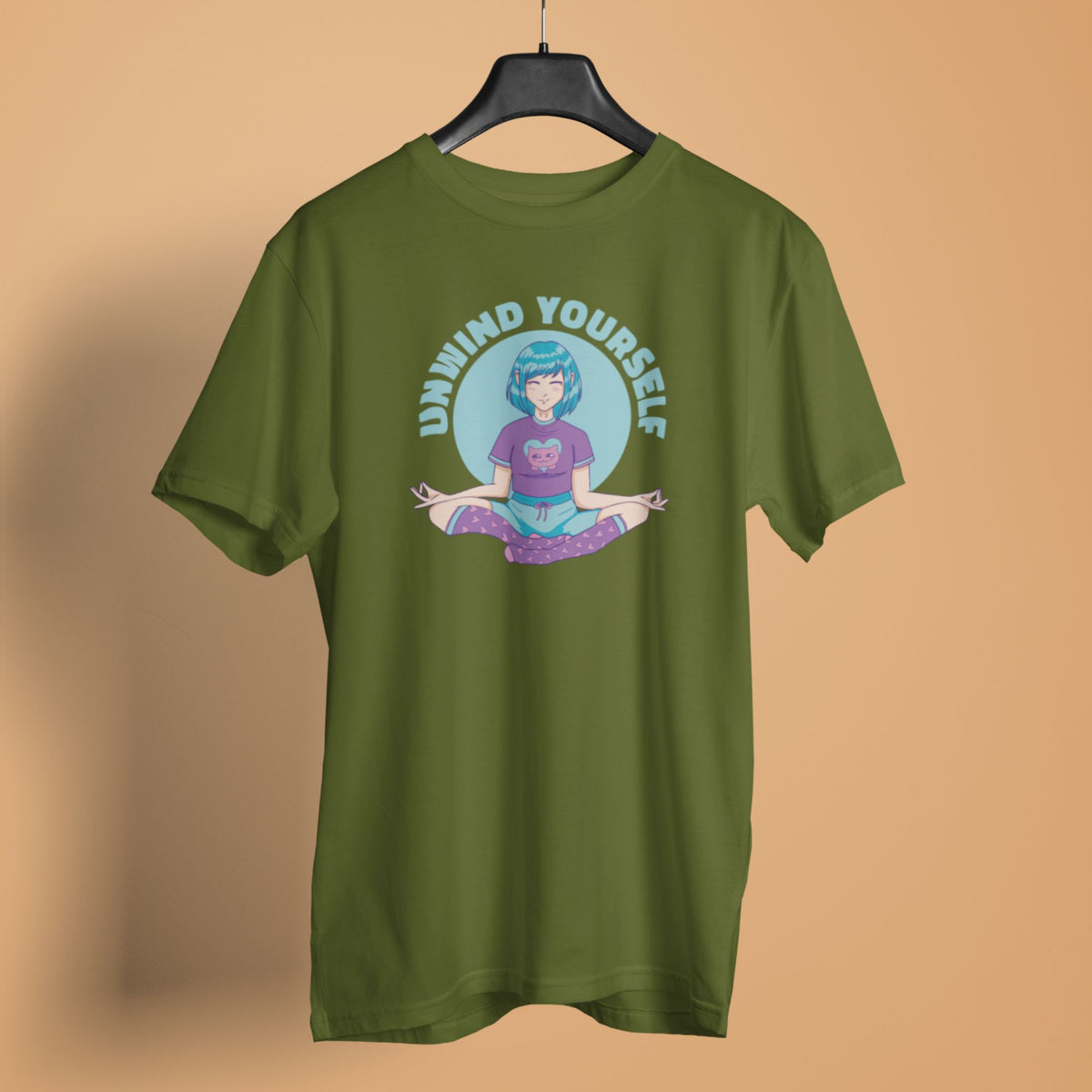 unwind-yourself-olive-green-womens-yoga-tshirt-gogirgit