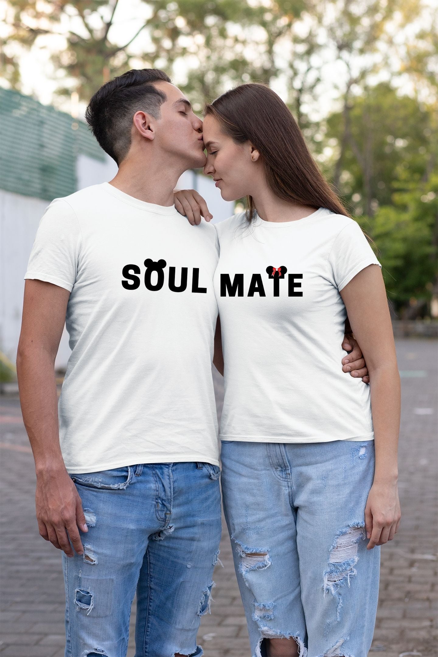 Soul Mate White Couple T shirt
