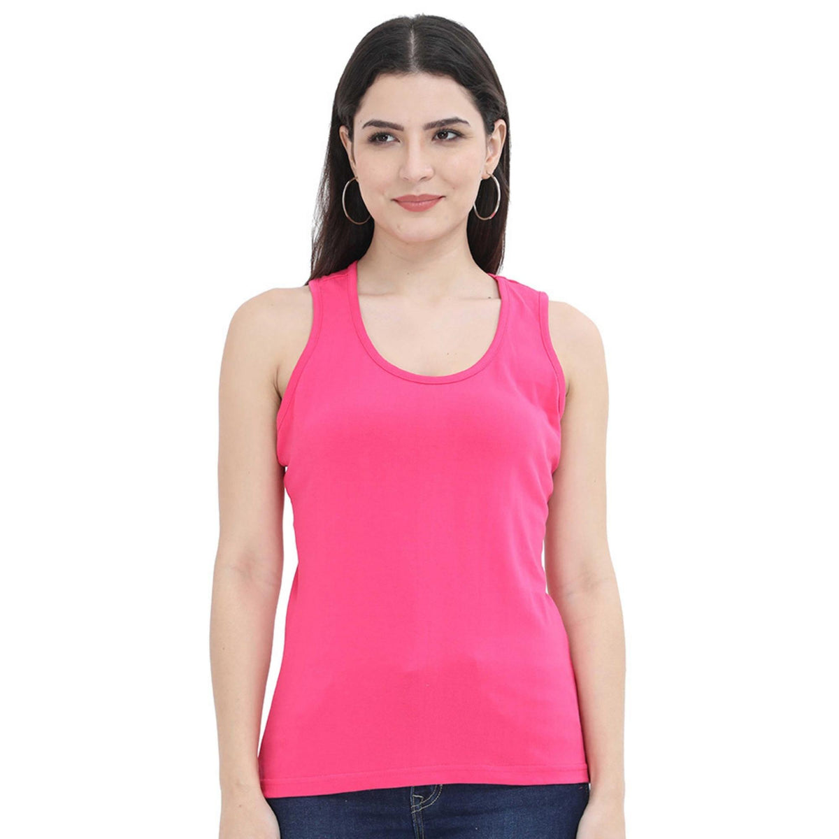 COTTON-TANK-TOP-PLAIN-PINK-GOGIRGIT-COM #COLOR_PINK