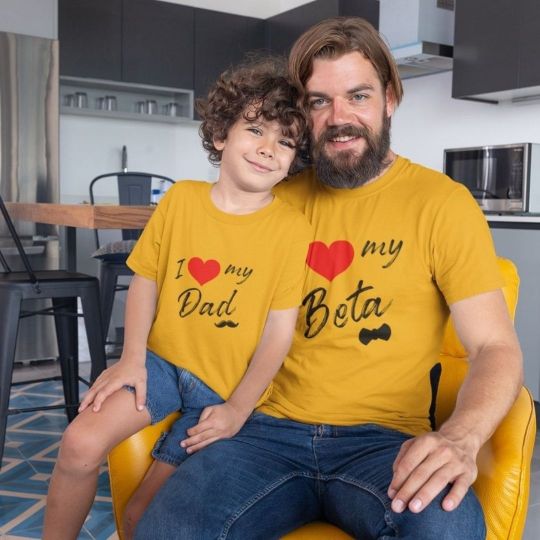 I-LOVE-MY-DAD-SON-GOLDEN-YELLOW-MATCHING-TSHIRTS-GOGIRGIT-COM