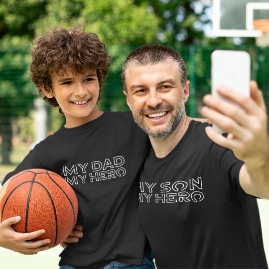 MY-DAD-MY-HERO-BLACK-MATCHING-TSHIRT-GOGIRGIT-COM
