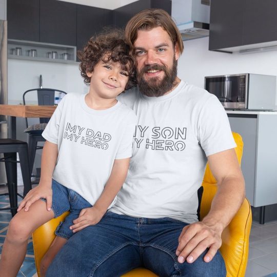 Top dad y son Father and son matching shirts