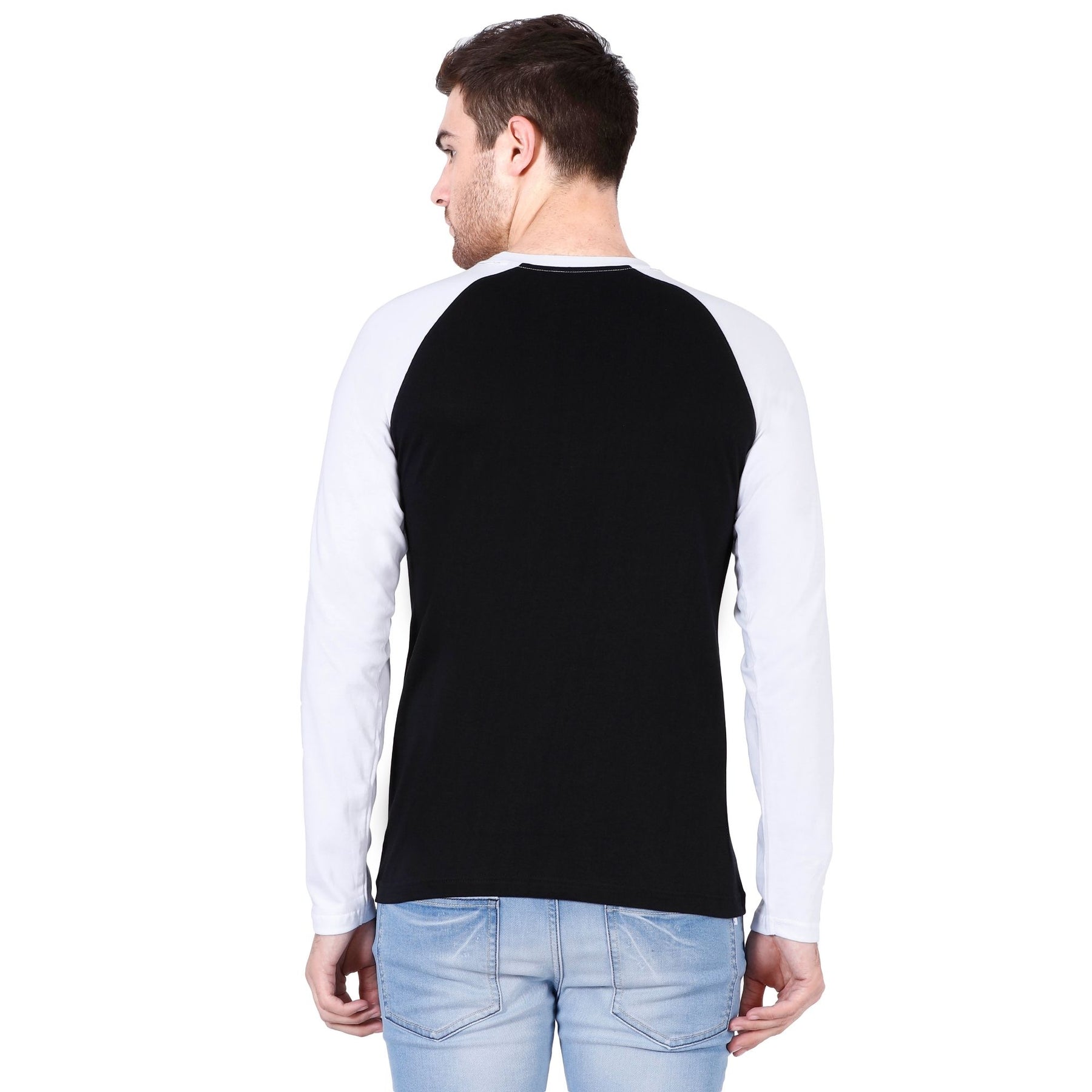 Plain Cotton Men's Raglan Pack Of 2 Combo