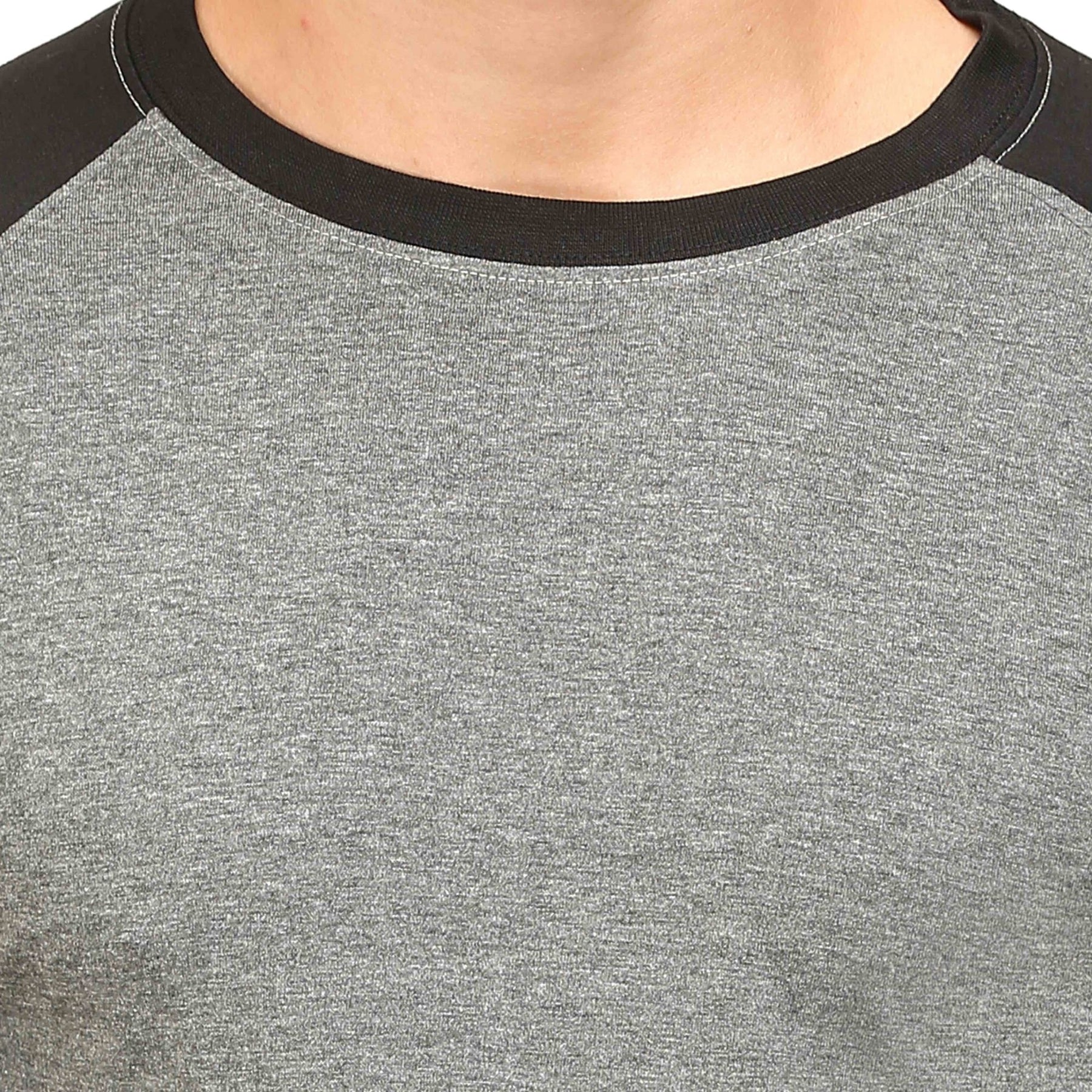 Plain Cotton Men's Raglan Pack Of 2 Combo