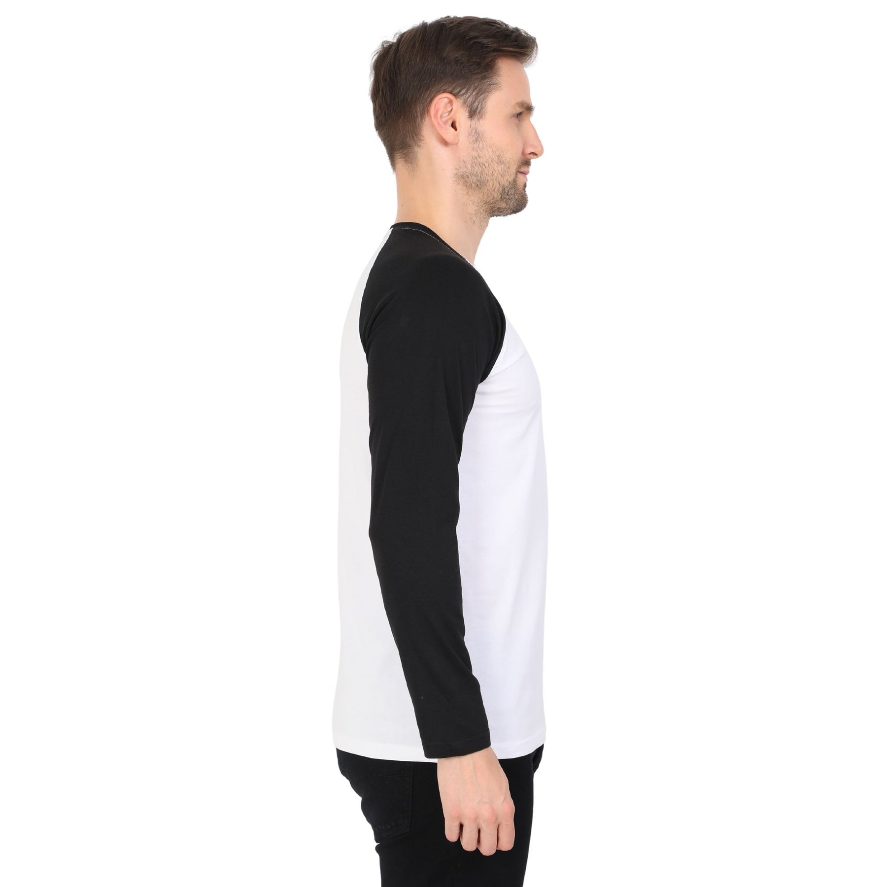 Plain Cotton Men's Raglan Pack Of 2 Combo