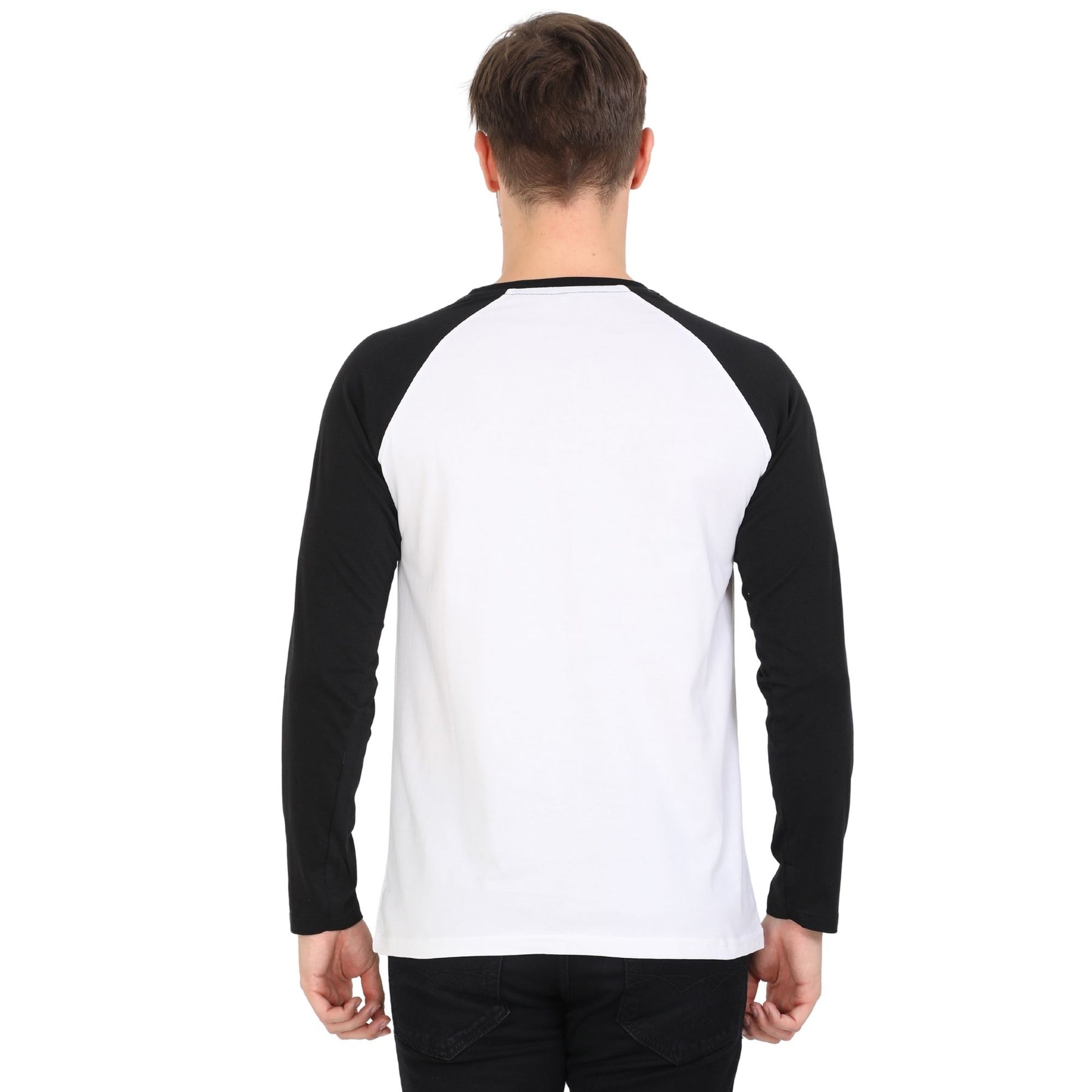 Plain Cotton Men's Raglan Pack Of 2 Combo