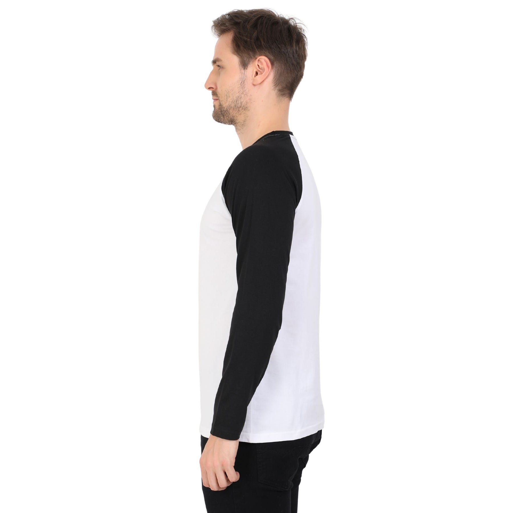 Plain Cotton Men's Raglan Pack Of 2 Combo