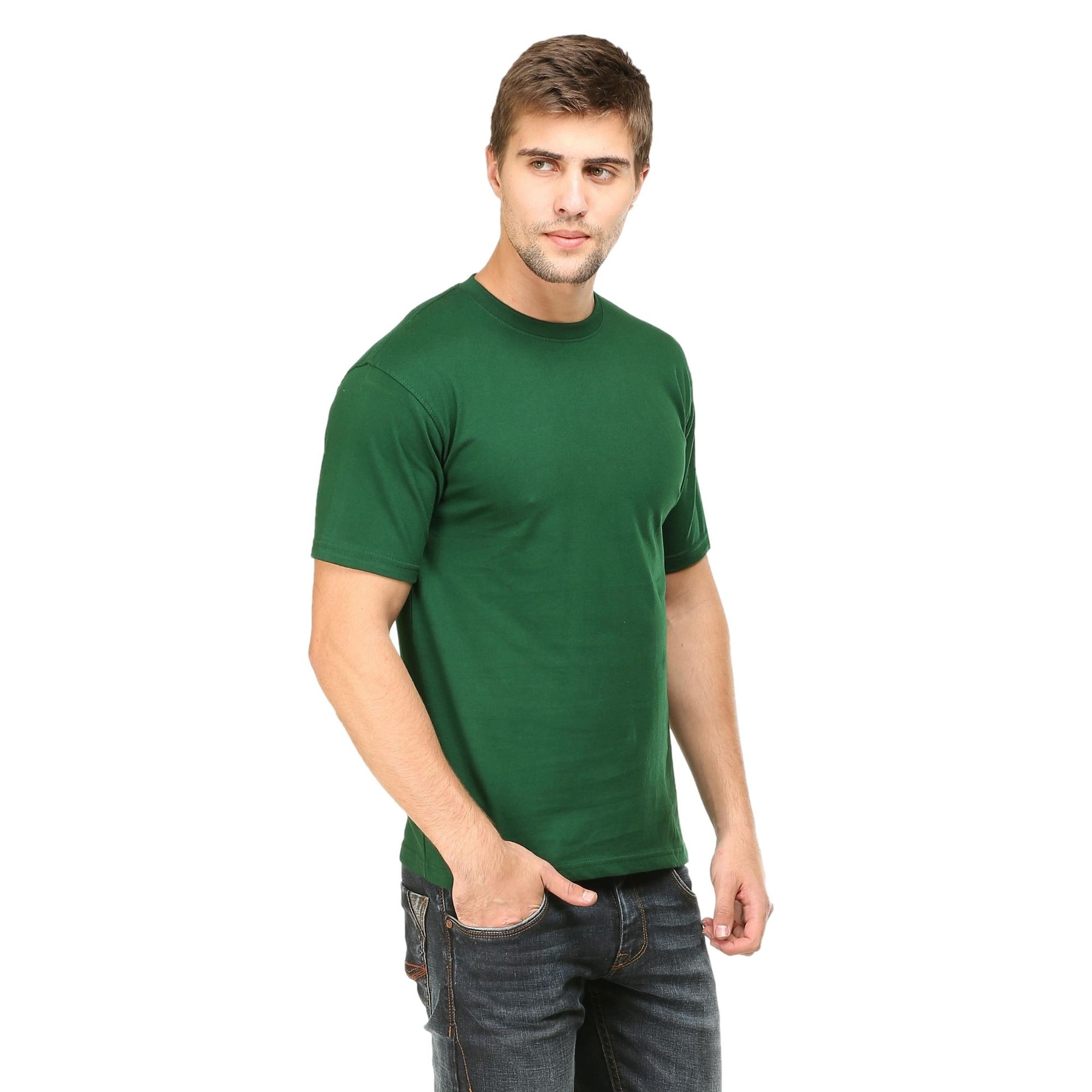 Plain Cotton Mens Unisex T-shirt Pack Of 2 Combo