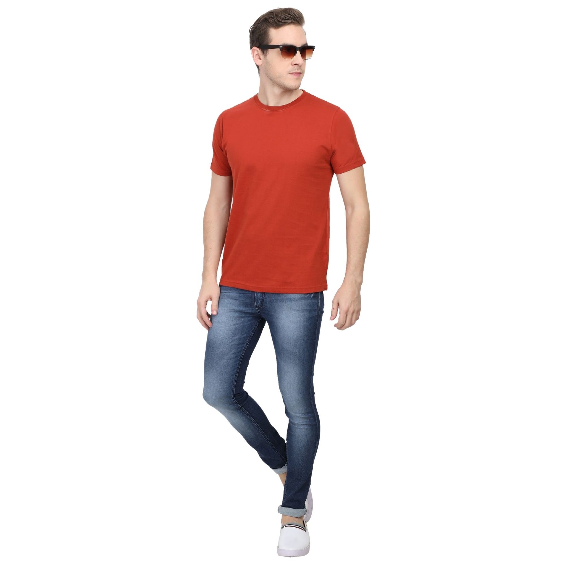Plain Cotton Mens Unisex T-shirt Pack Of 2 Combo