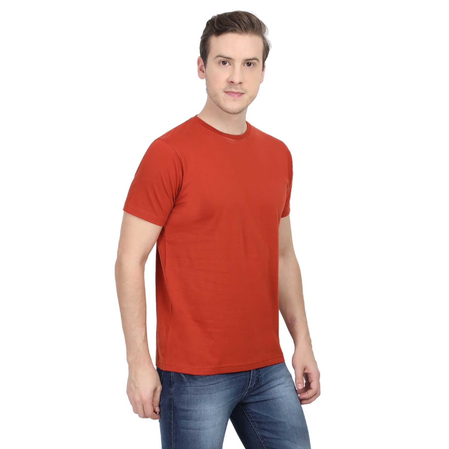 Plain Cotton Mens Unisex T-shirt Pack Of 2 Combo