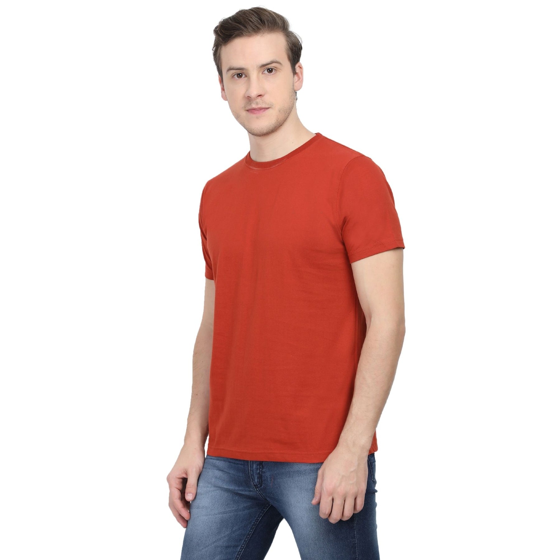 Plain Cotton Mens Unisex T-shirt Pack Of 2 Combo