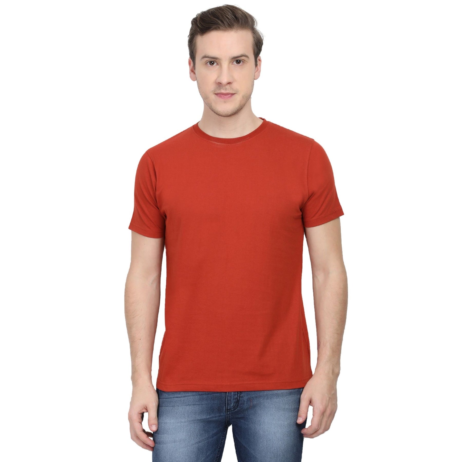 Plain Cotton Mens Unisex T-shirt Pack Of 2 Combo