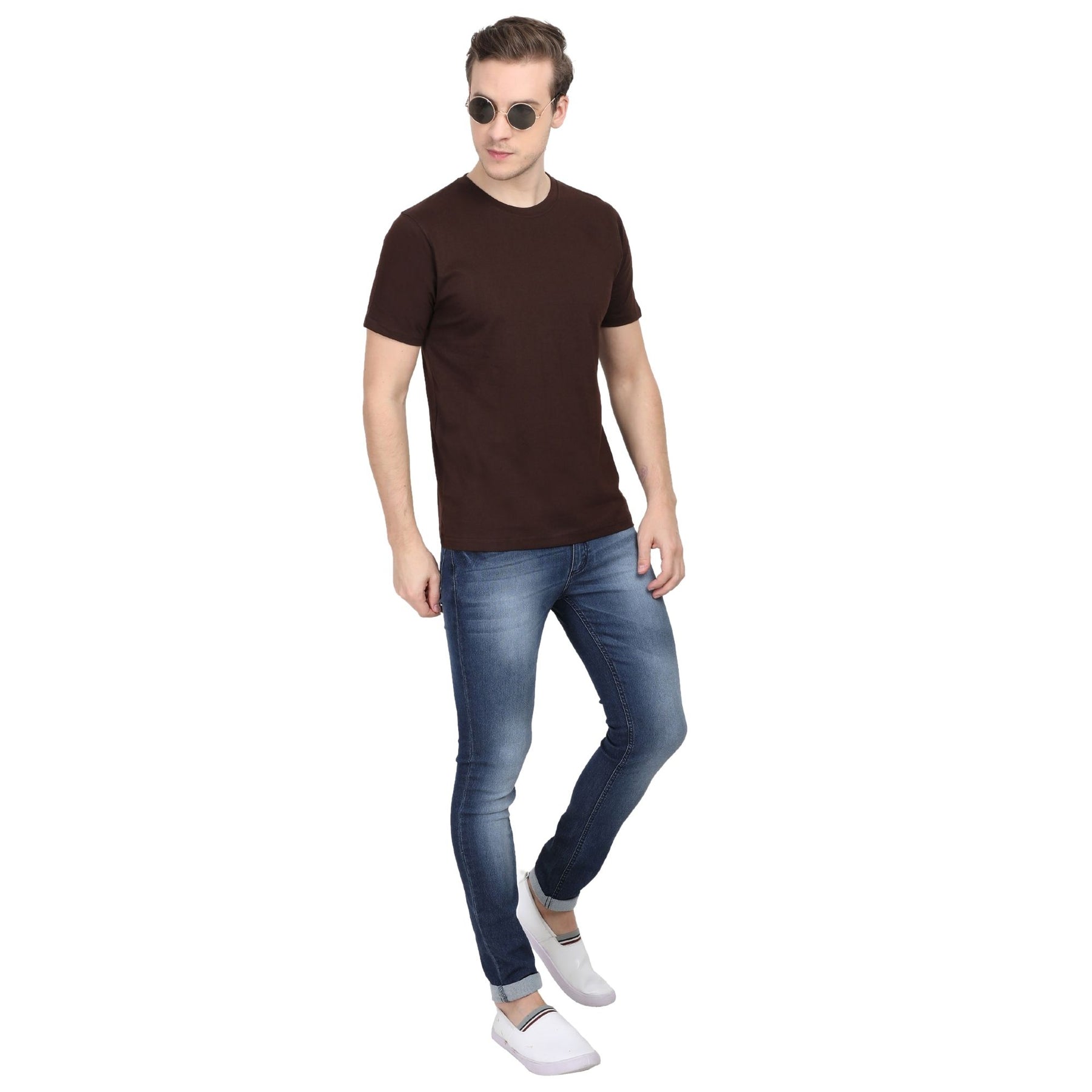 Plain Cotton Mens Unisex T-shirt Pack Of 2 Combo
