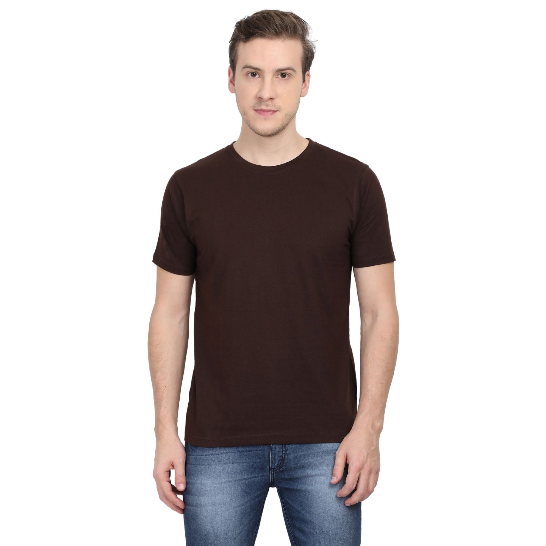 Plain Cotton Mens Unisex T-shirt Pack Of 2 Combo