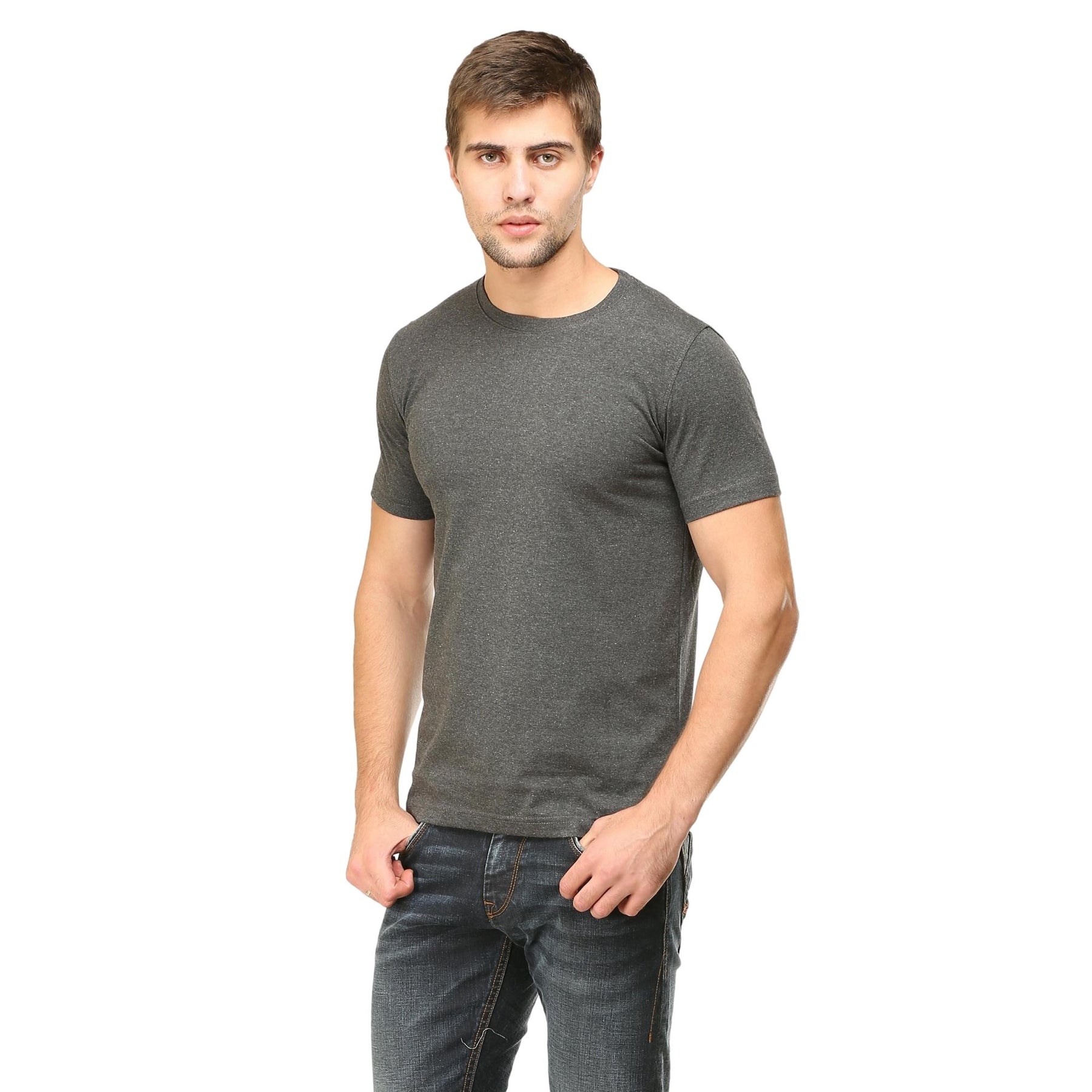 Plain Cotton Mens Unisex T-shirt Pack Of 2 Combo