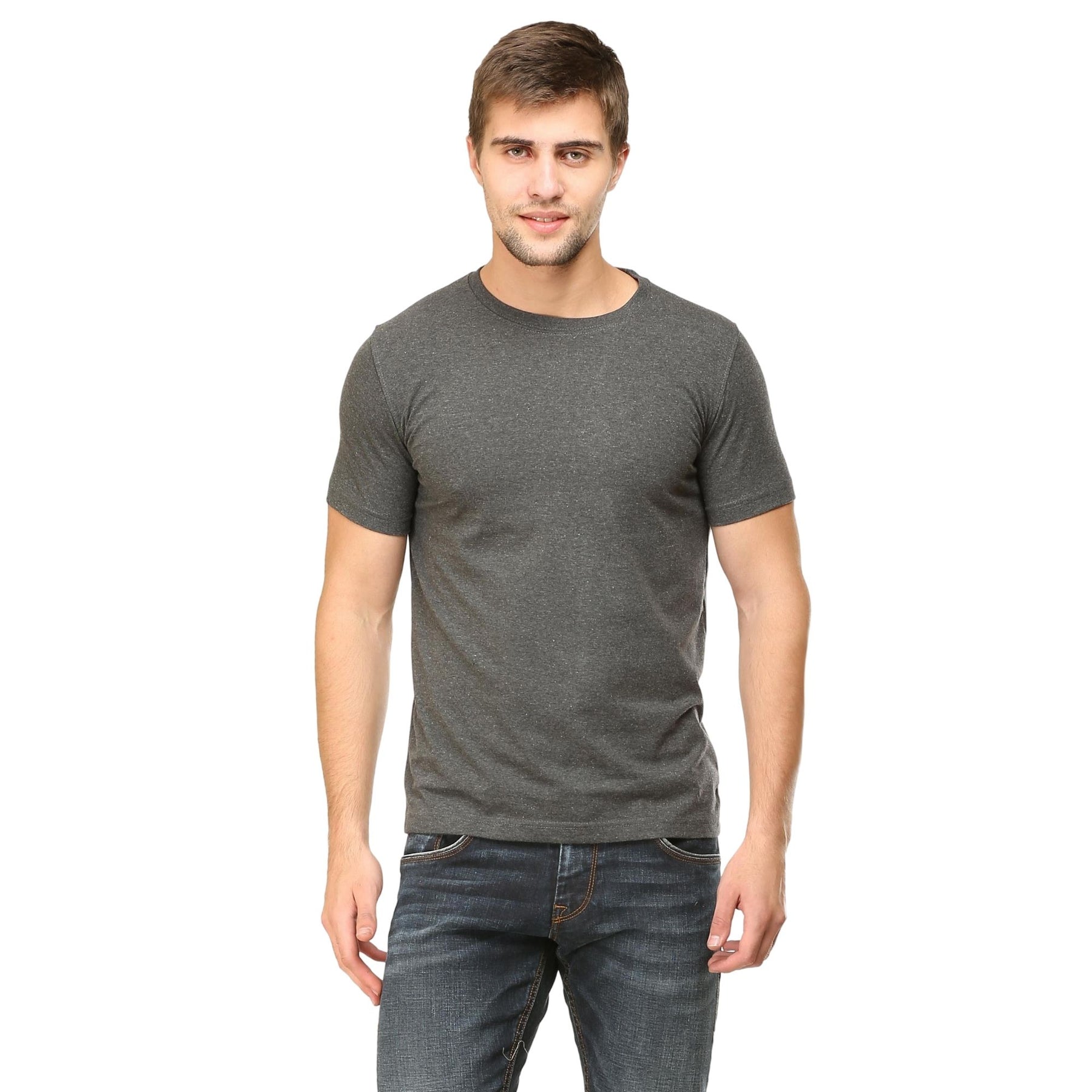 Plain Cotton Mens Unisex T-shirt Pack Of 2 Combo