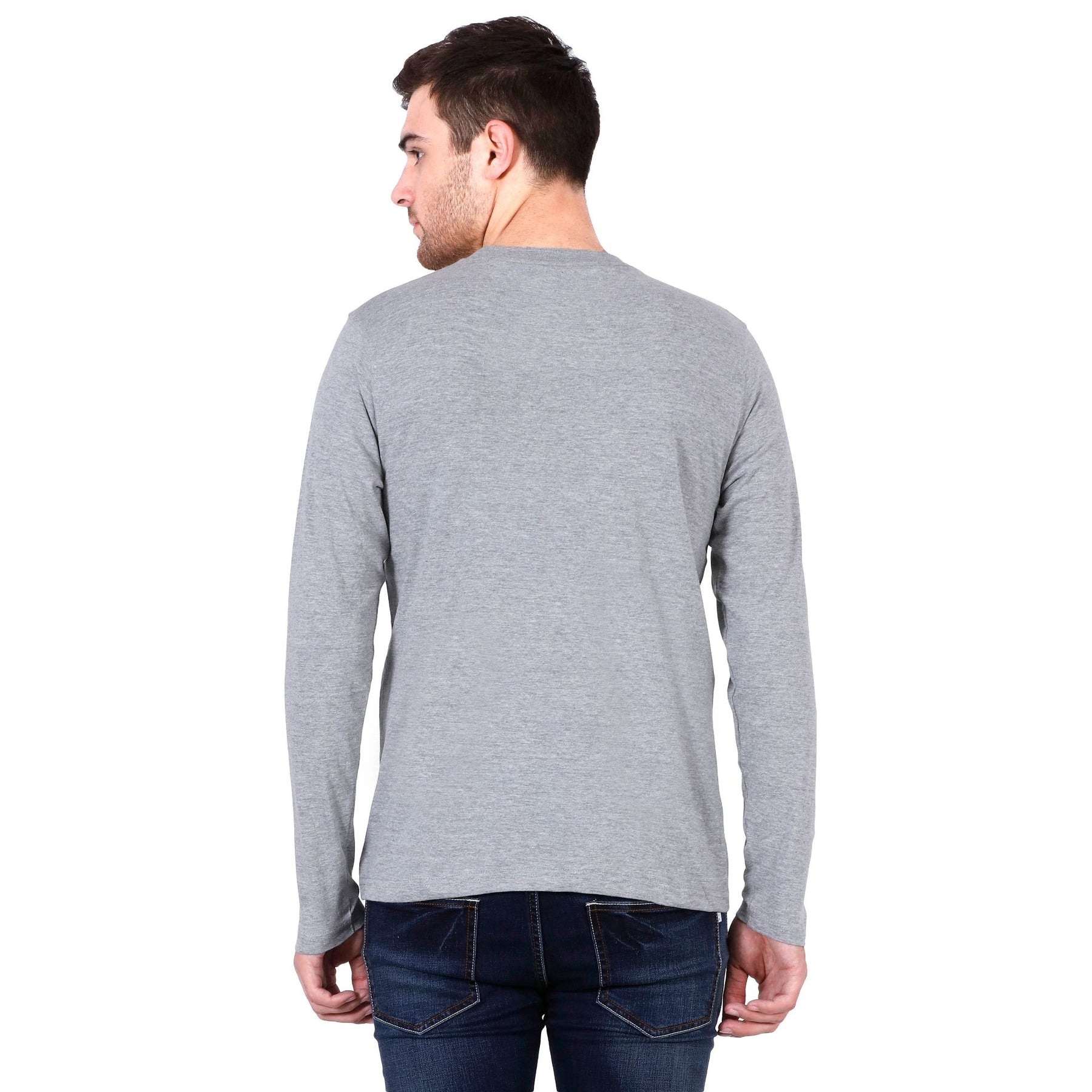 Plain Cotton Men's Full Sleeves t-shirts Pack Of 2 Combo