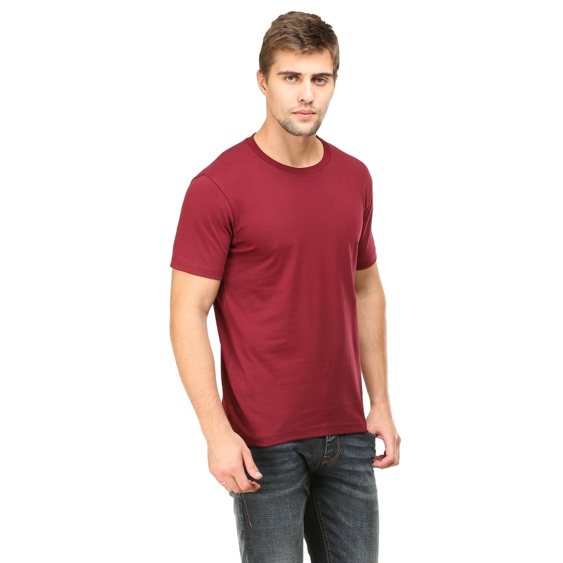 Plain Cotton Mens Unisex T-shirt Pack Of 2 Combo