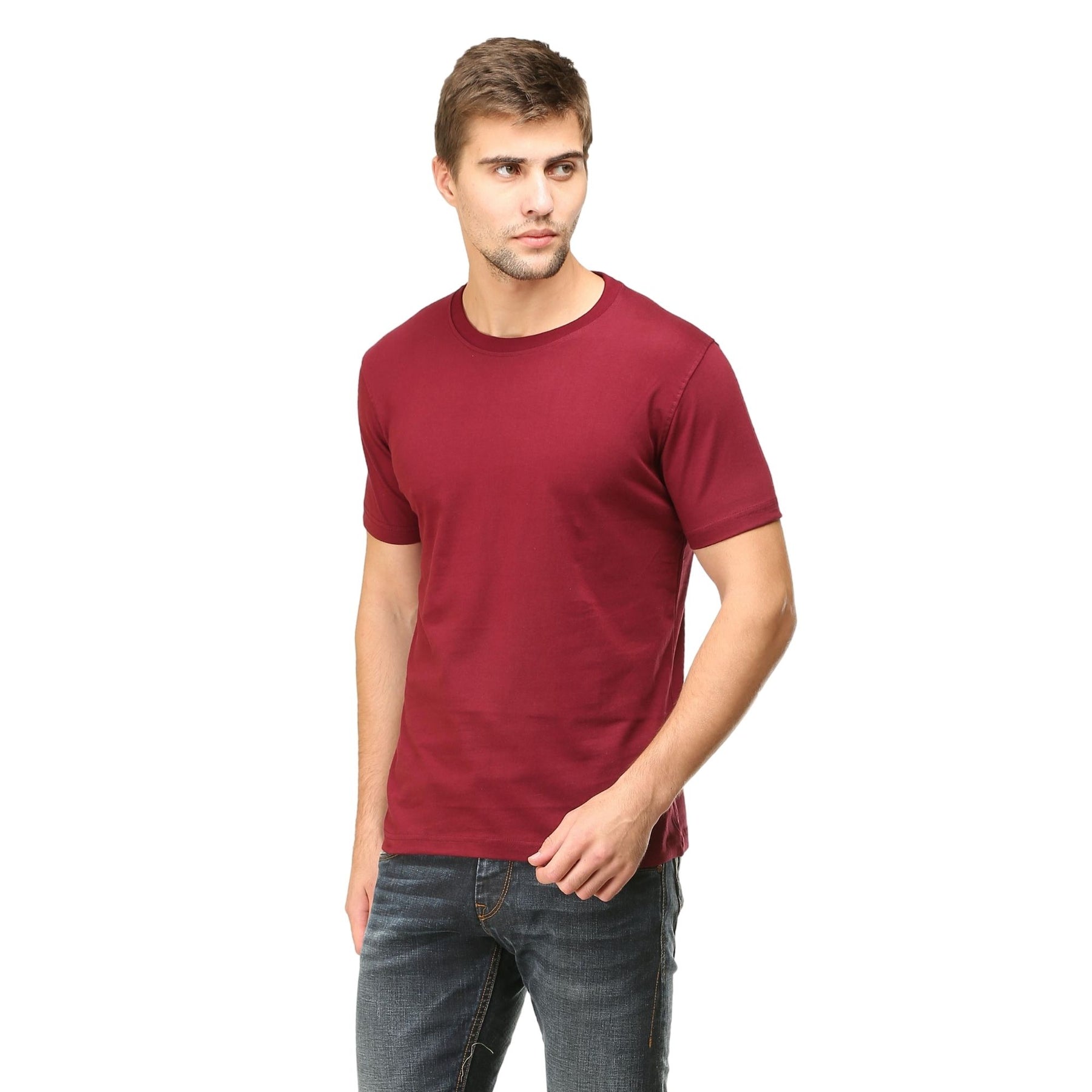 Plain Cotton Mens Unisex T-shirt Pack Of 2 Combo