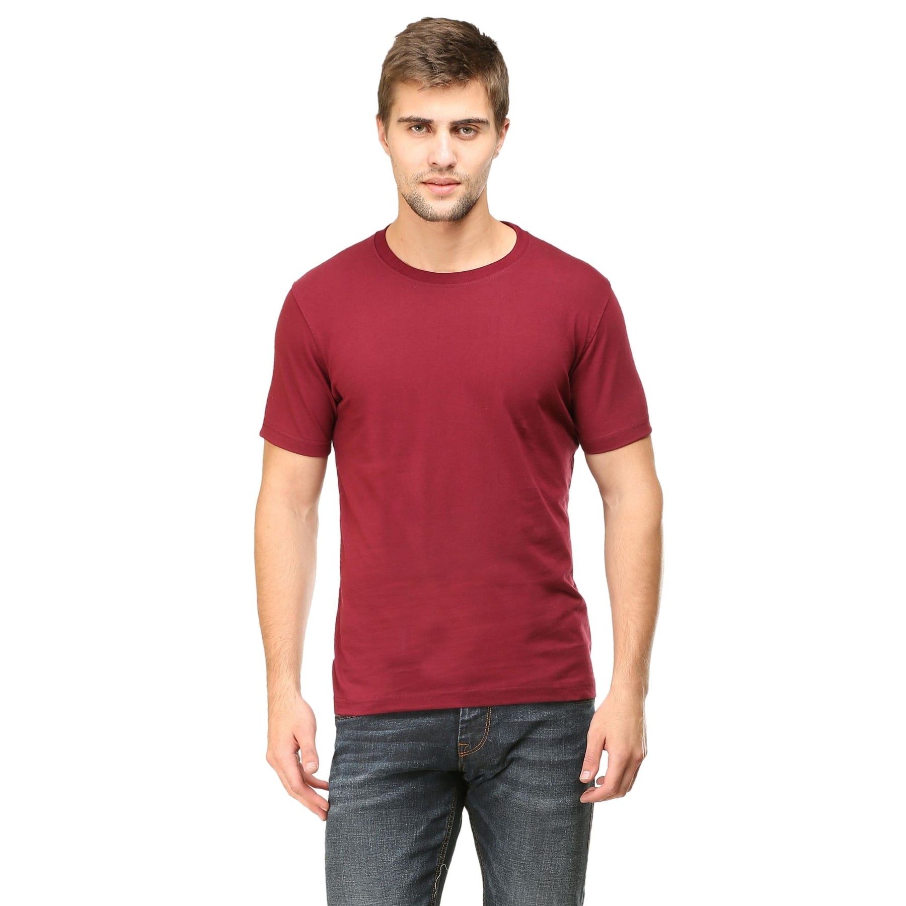 Plain Cotton Mens Unisex T-shirt Pack Of 2 Combo
