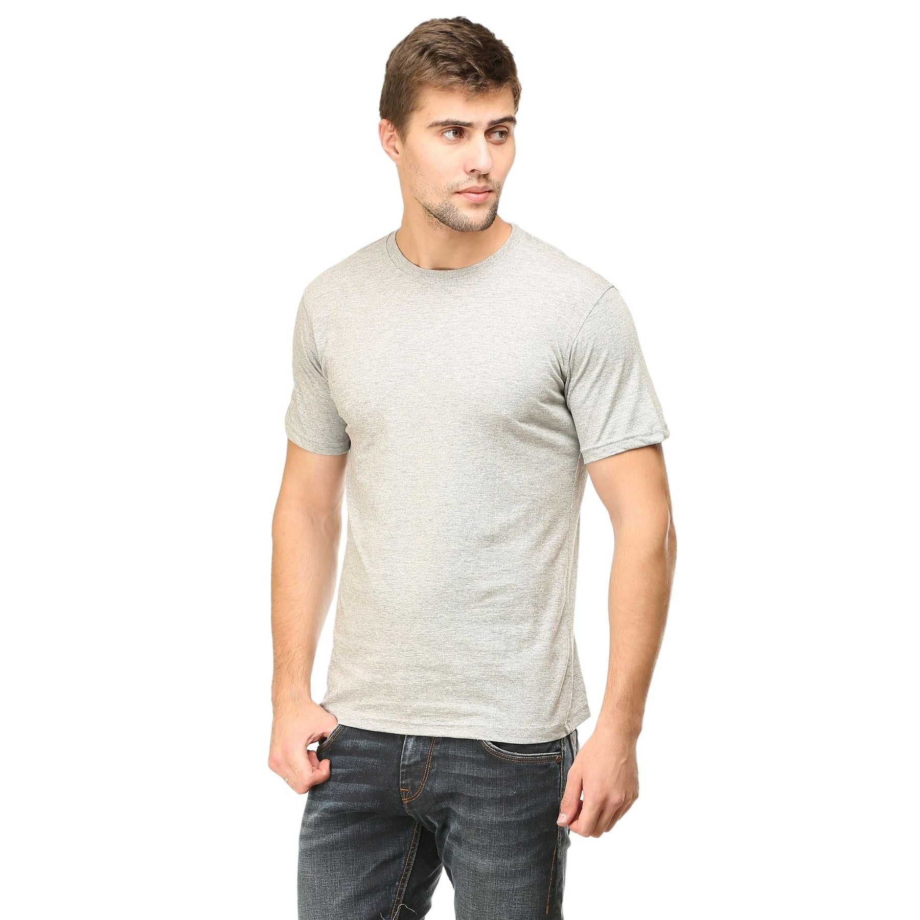 Plain Cotton Mens Unisex T-shirt Pack Of 2 Combo