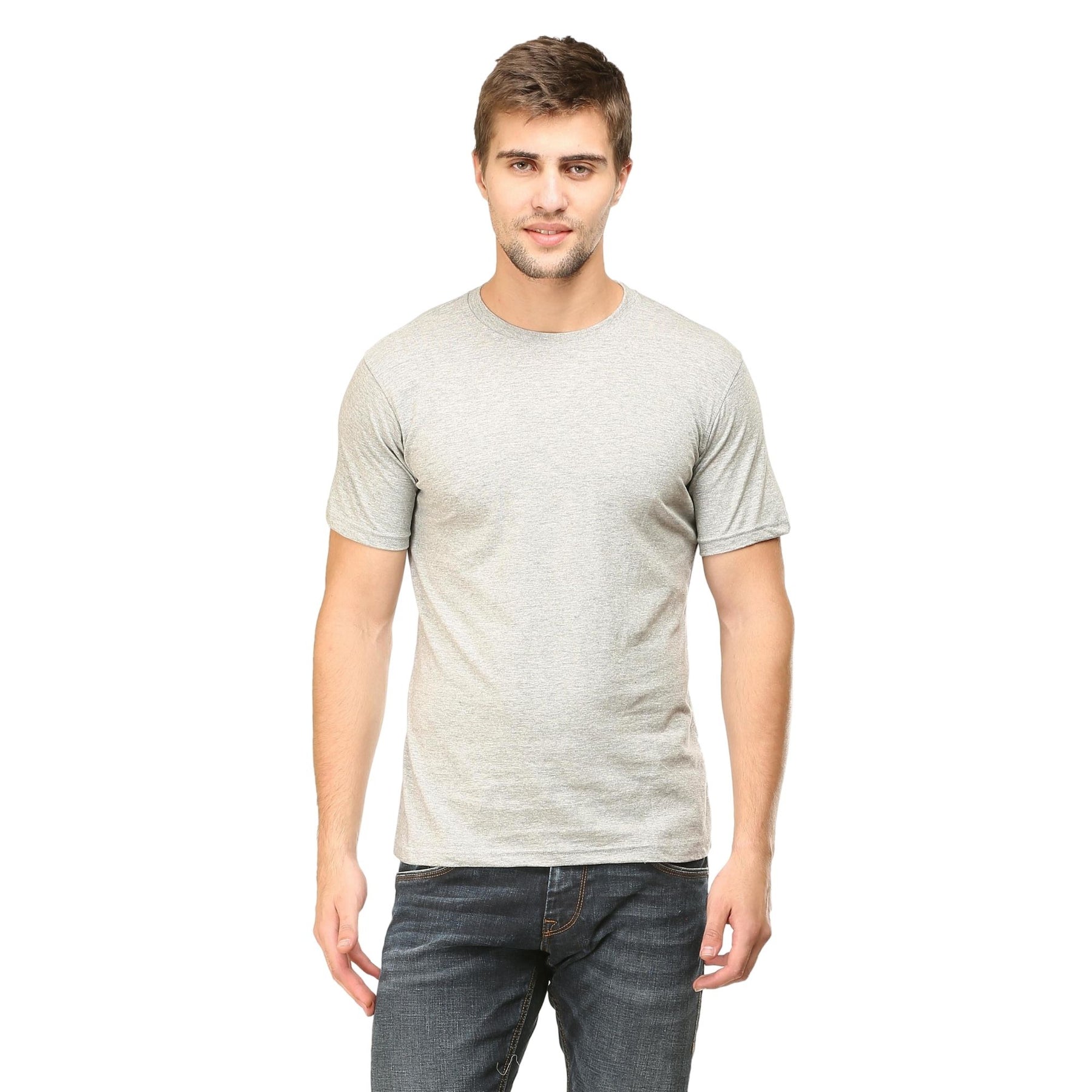 Plain Cotton Mens Unisex T-shirt Pack Of 2 Combo
