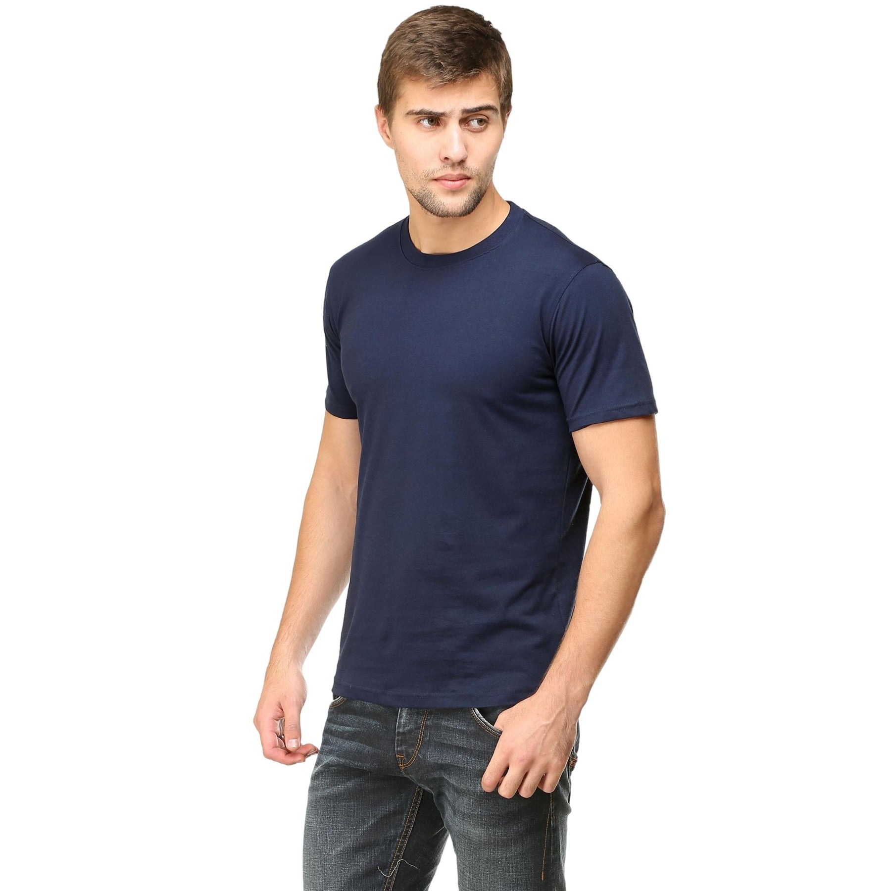 Plain Cotton Mens Unisex T-shirt Pack Of 2 Combo